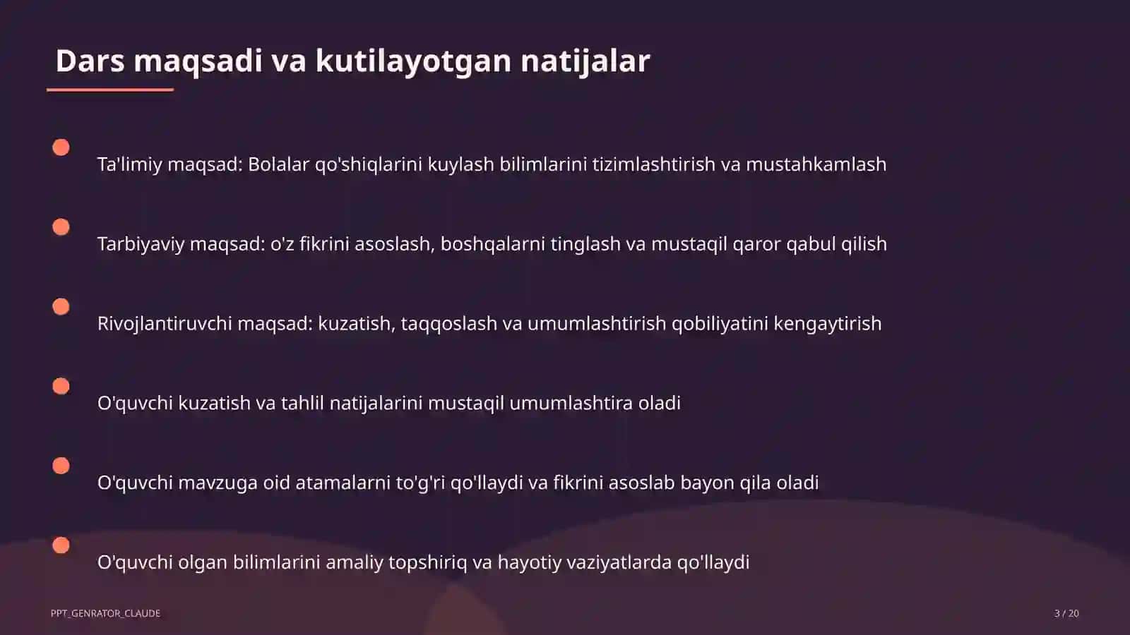 Bolalar qo'shiqlarini kuylash (1-sinf) 3