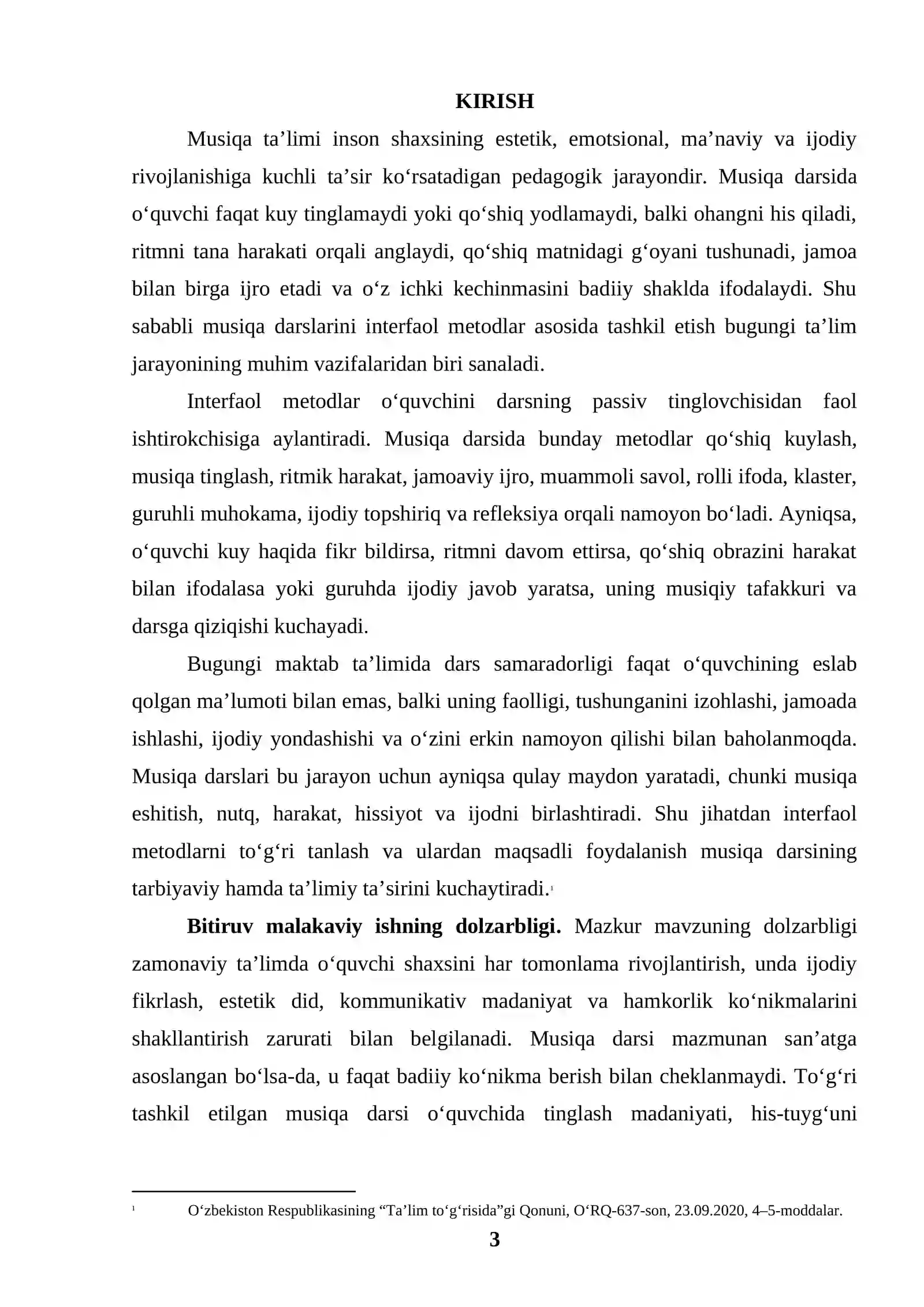Musiqa darslarida interfaol metodlardan foydalanish samaradorligini oshirish 3