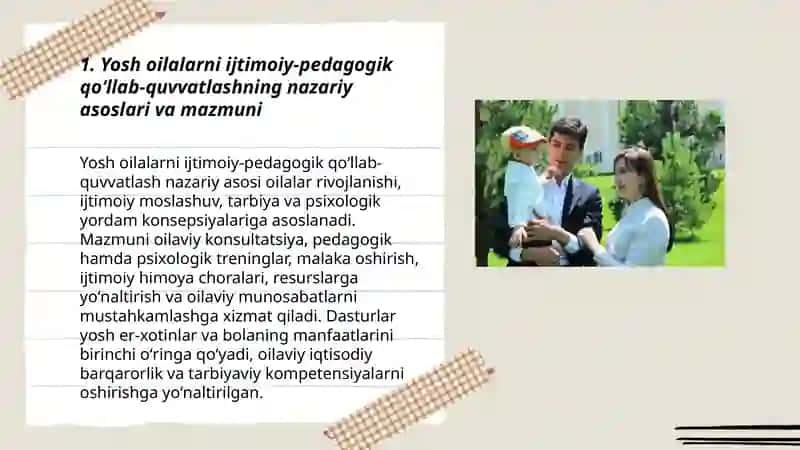 Yosh oilalarni ijtimoiy-pedagogik qoʻllab-quvvatlashning nazariy asoslari va mazmuni 3
