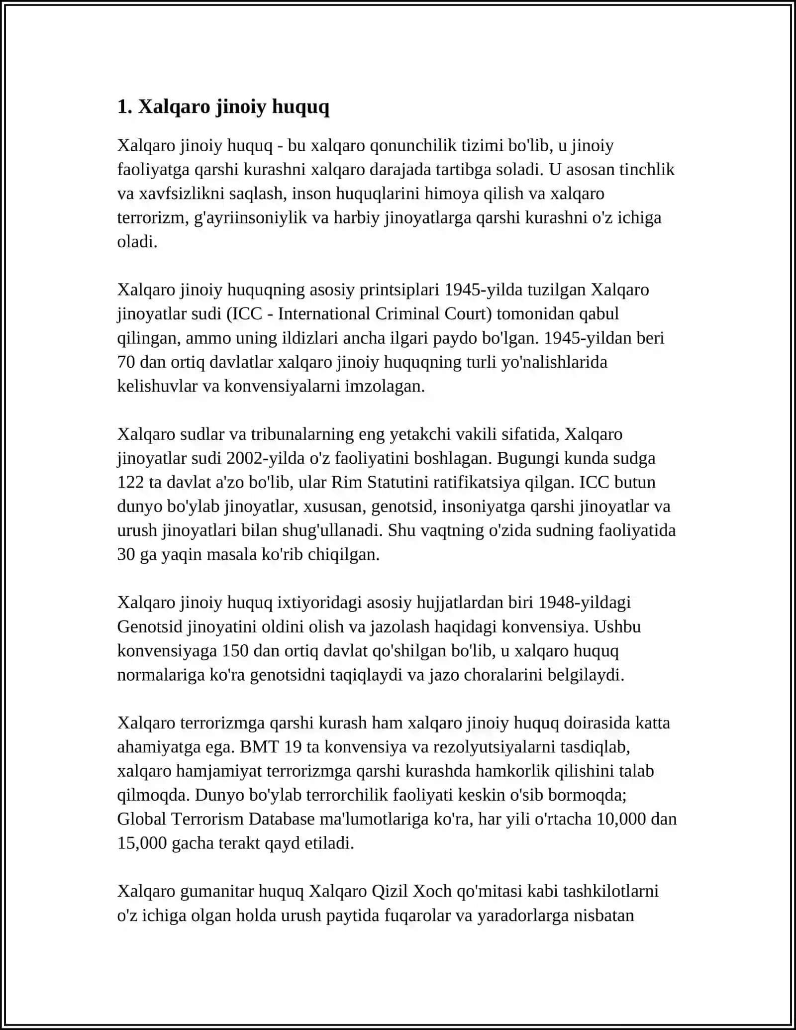 Xalqaro Huquq Tizimi 3