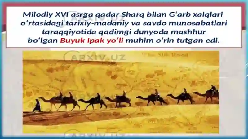 Buyuk Ipak yo’li va hozirgi zamon.O’zbekistonning turizm salohiyati 3