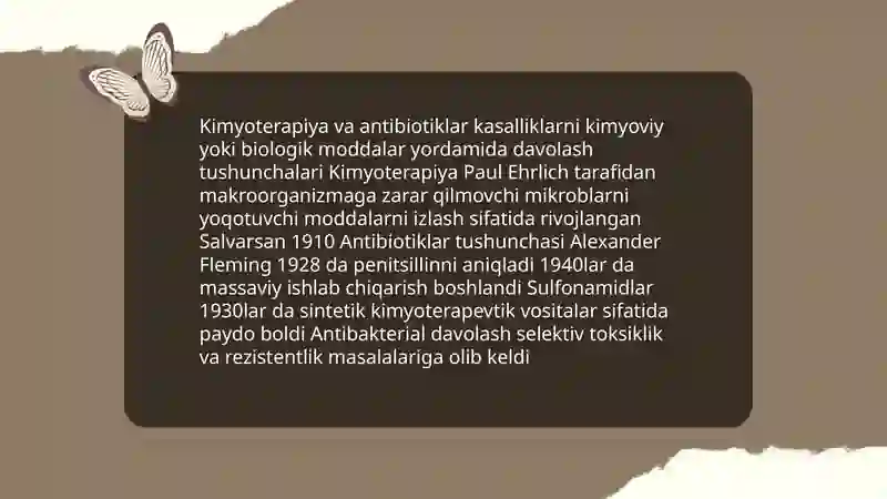 Kimyoterapiya va antibiotiklar 3