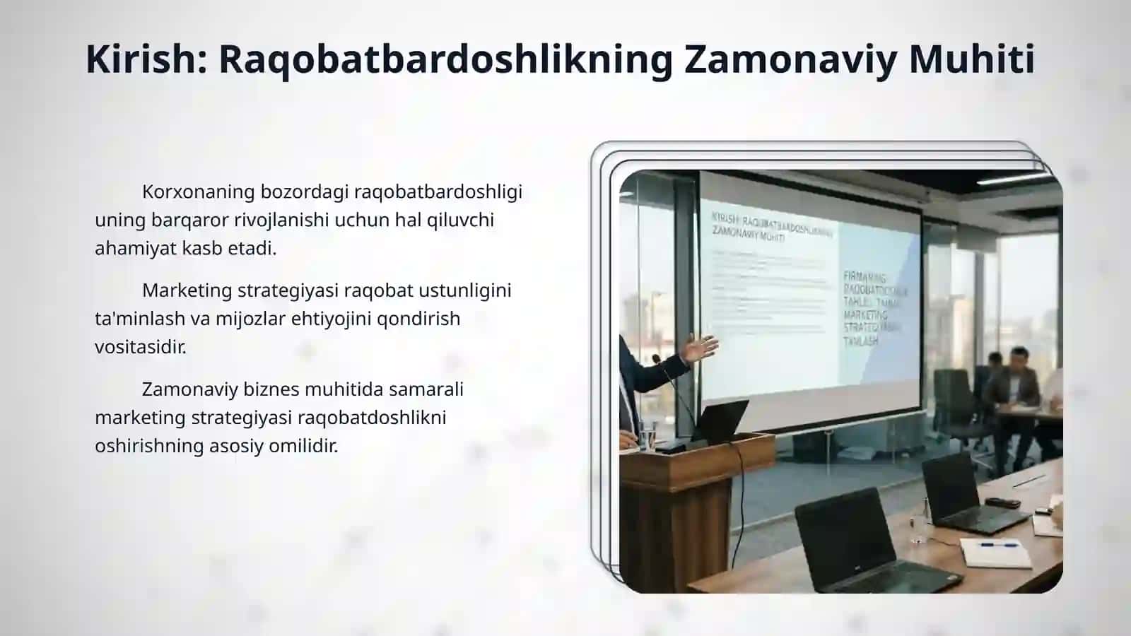 Firmaning raqobatdoshli tahlili. 3