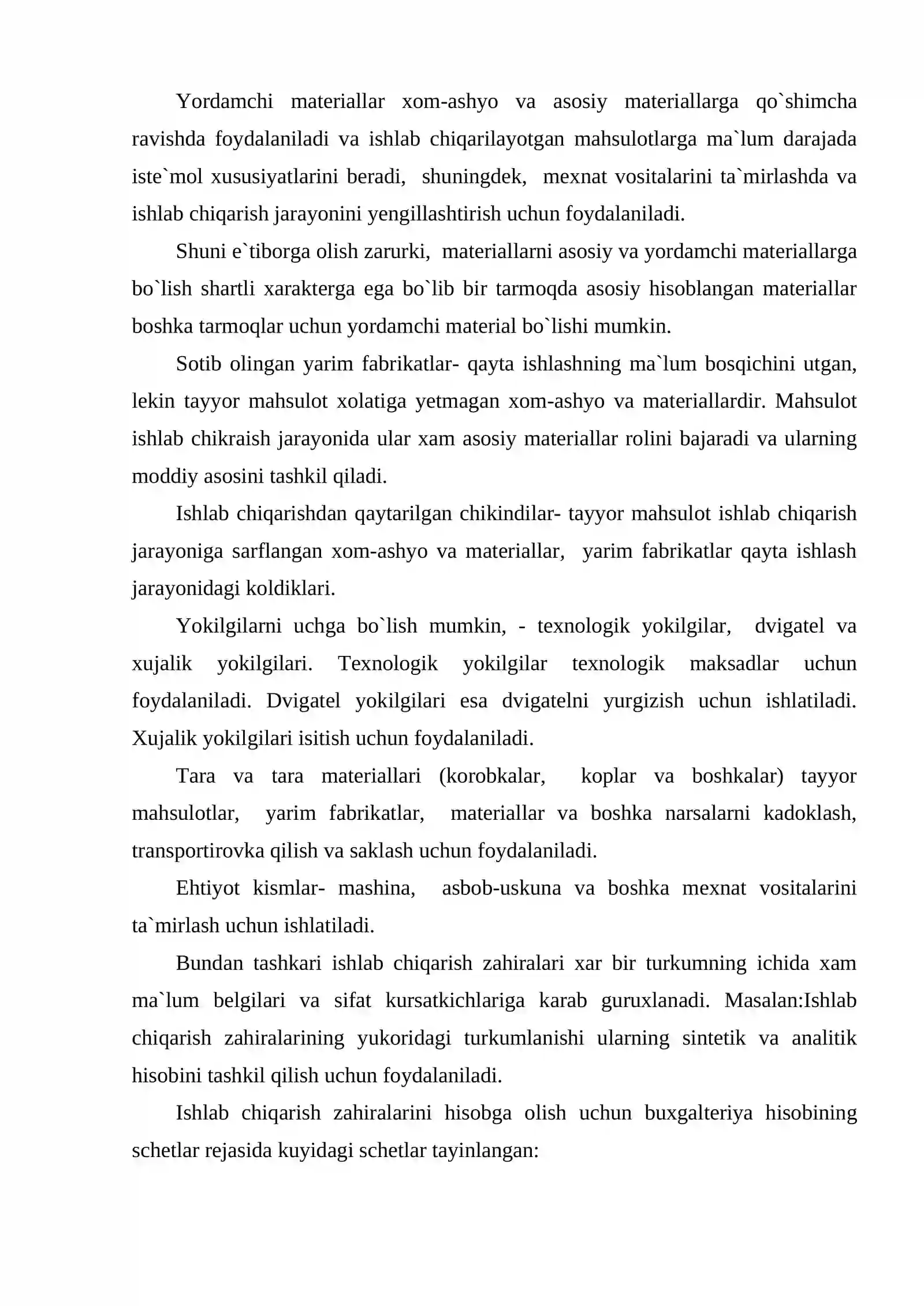 Ishlab chiqarish jarayonining hisobi 3