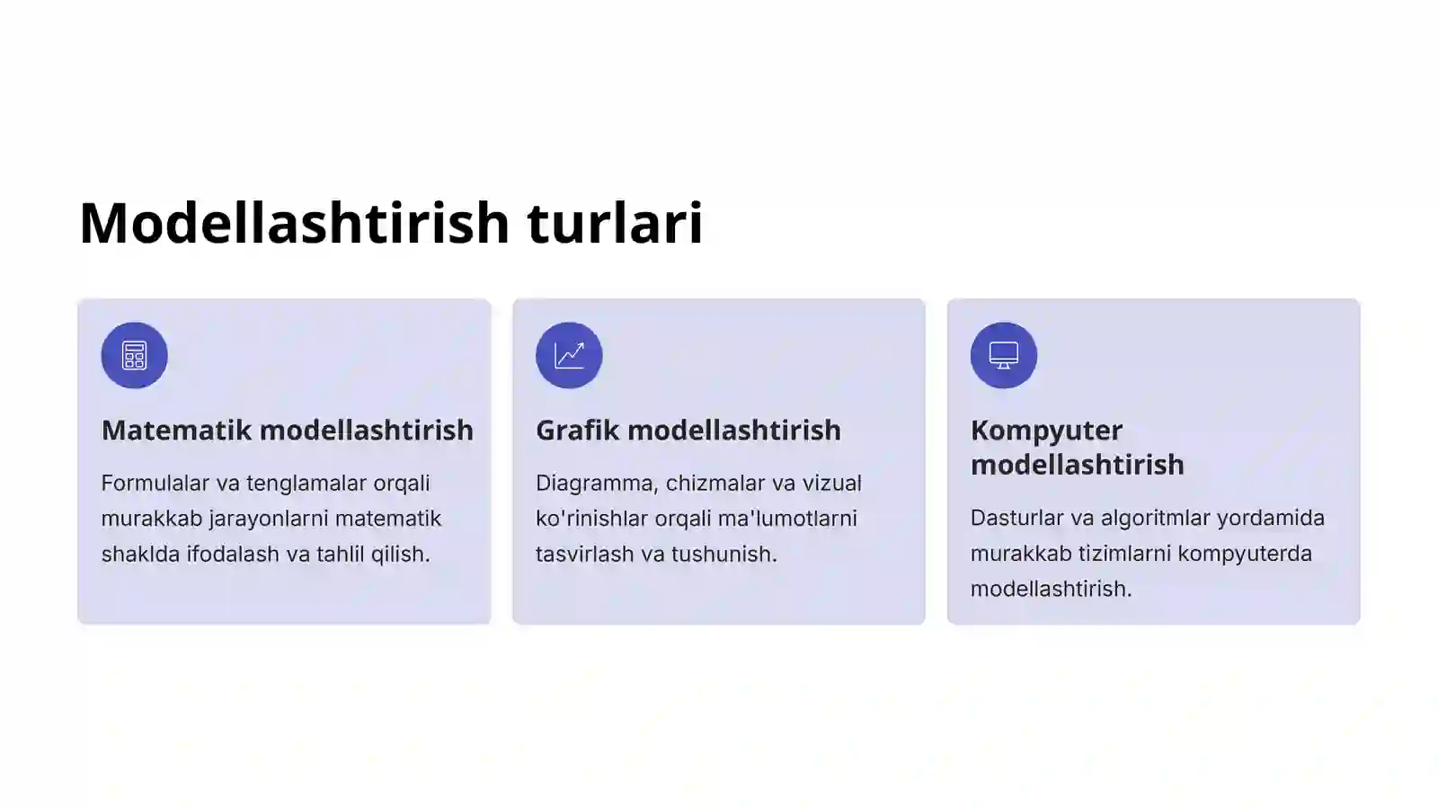 Modellashtirish va Simulyatorlar 3