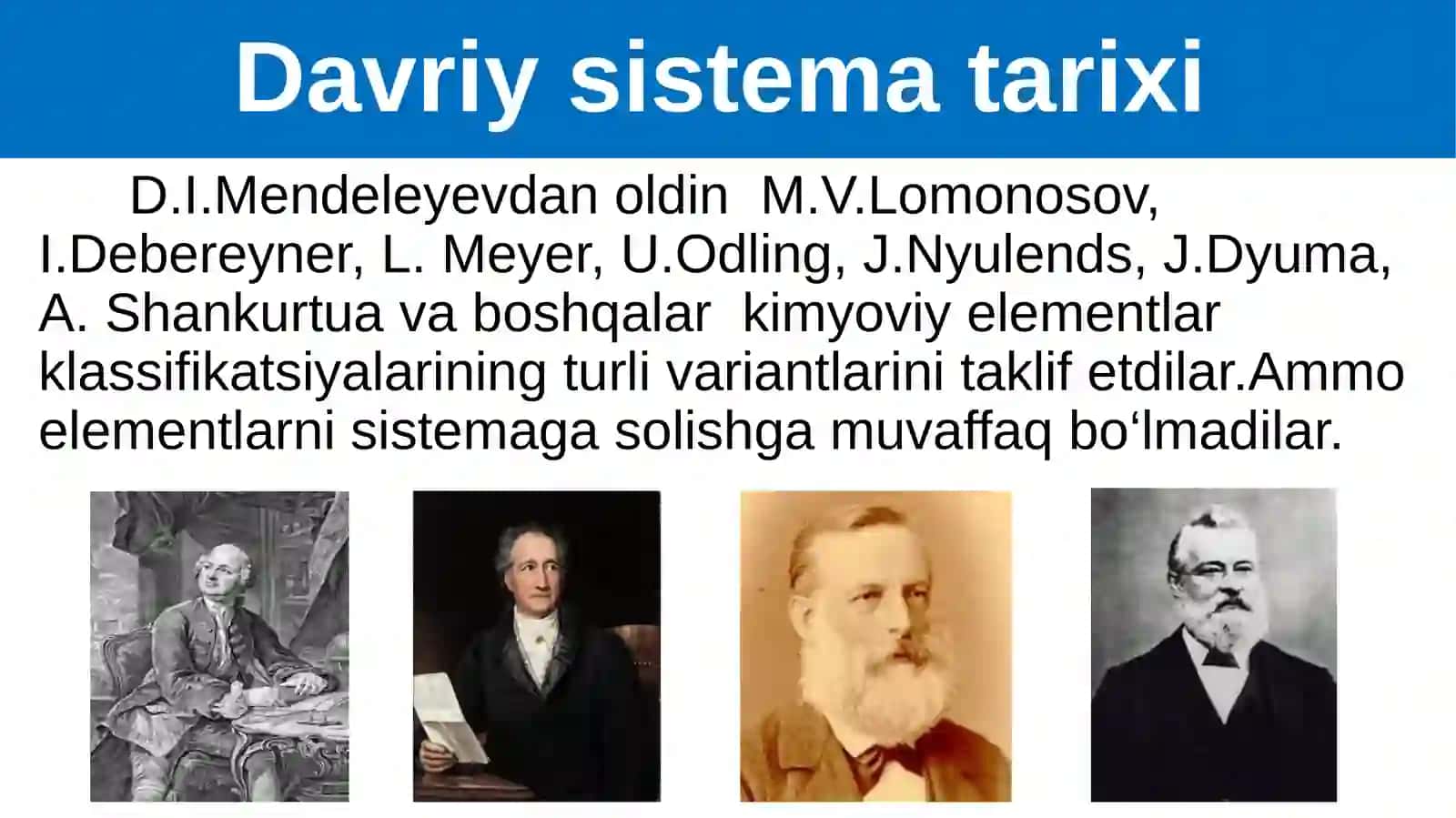 Davriy qonun. D.I.Mendeleyevning davriy sistemasi 3