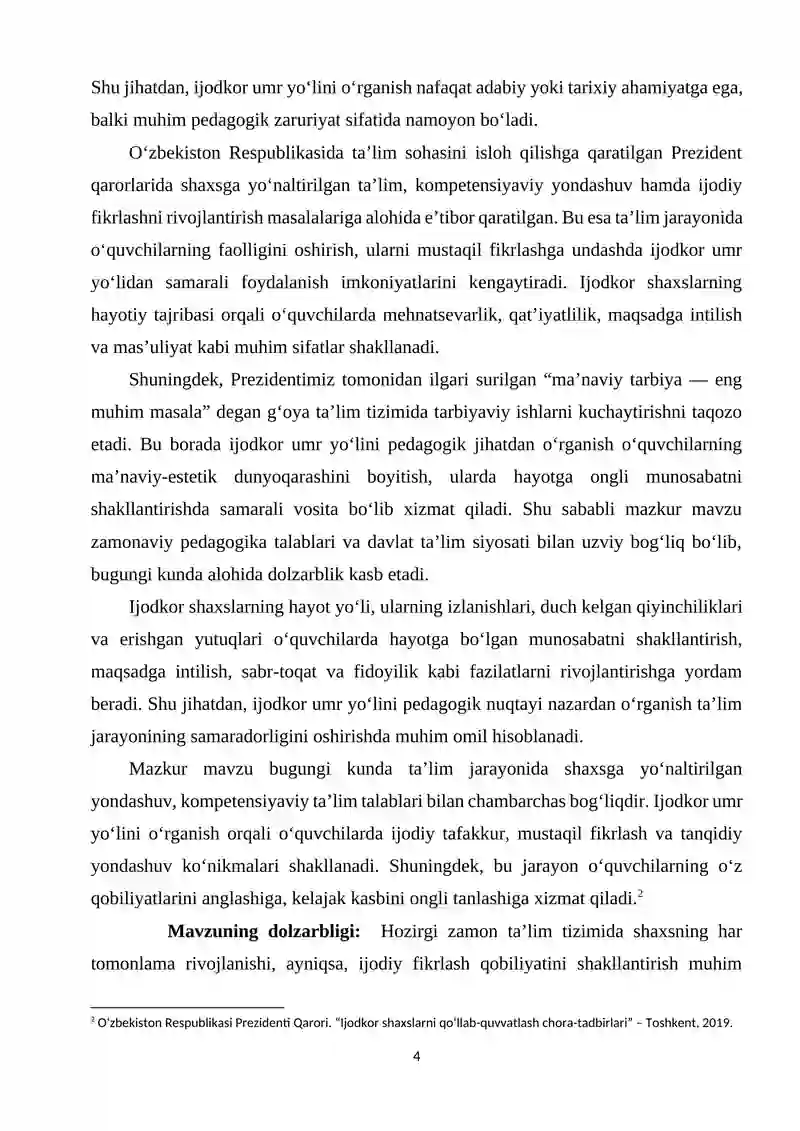 IJODKOR UMR YO‘LINI O‘RGANISHNING PEDAGOGIK ZARURIYATI 3