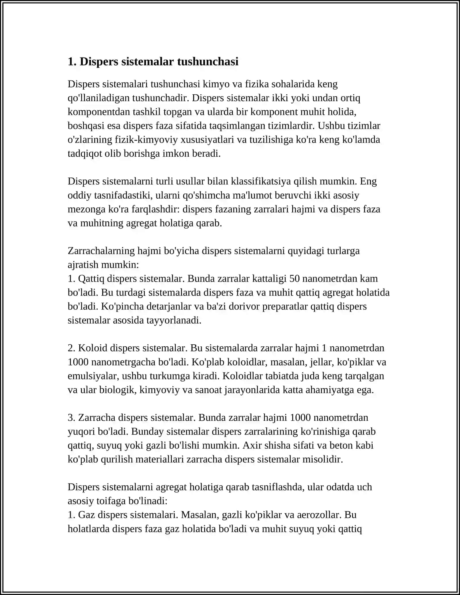 DAG‘AL-DISPERS SISTEMALARNING XOSSALARI VA ULARNI TIBBIYOT VA FARMAKOLOGIYADA ISHLATILISHI 3