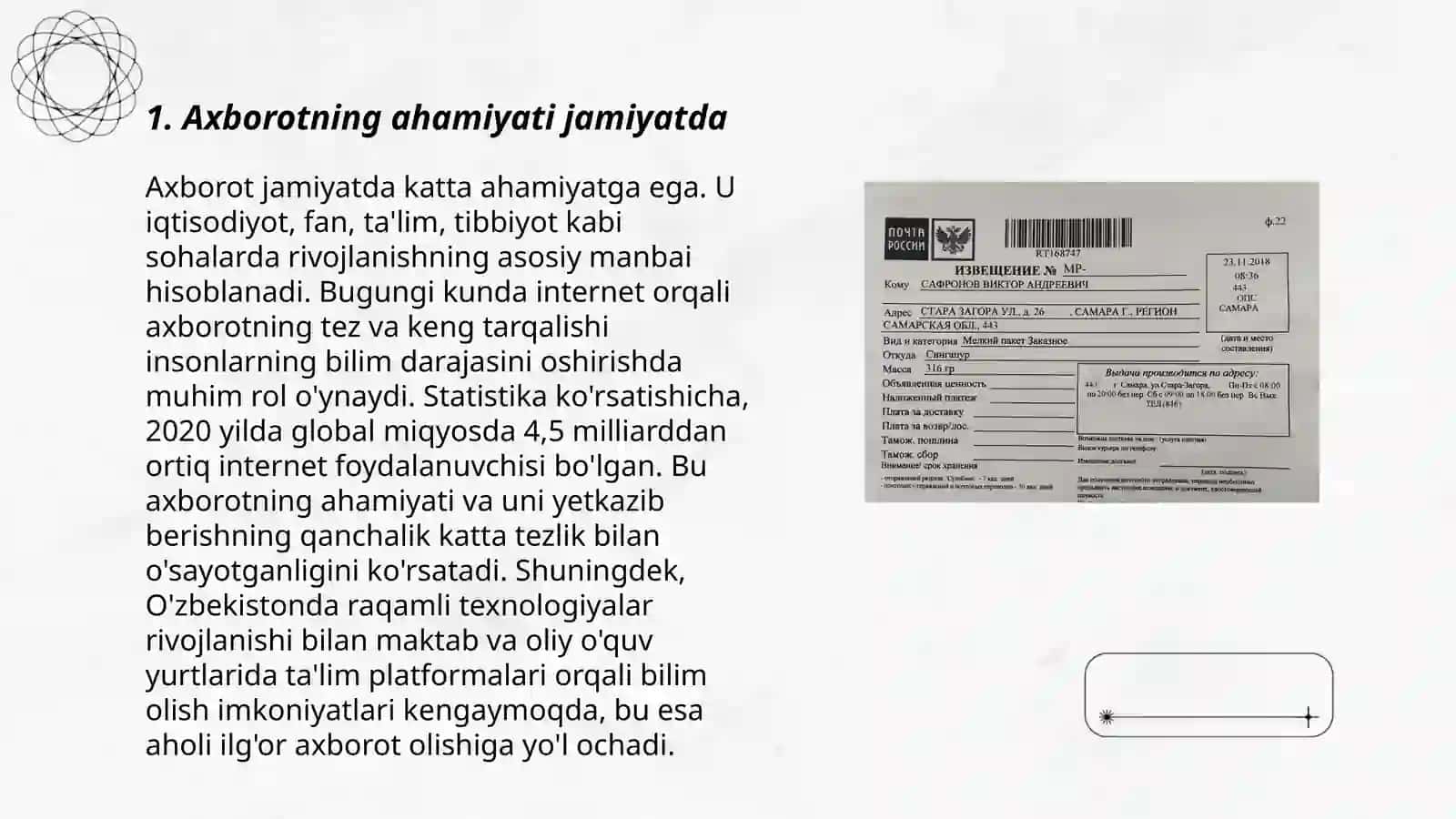 Axborotni fan uchun ahamiyati va xususiyatlari 3