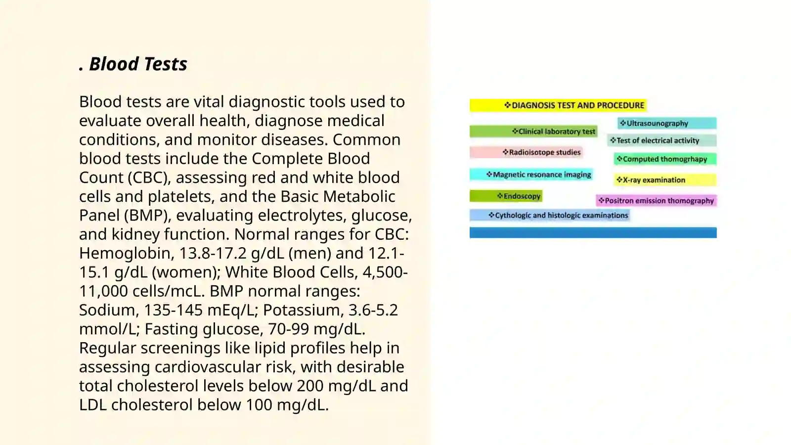 Diagnostic tests 3