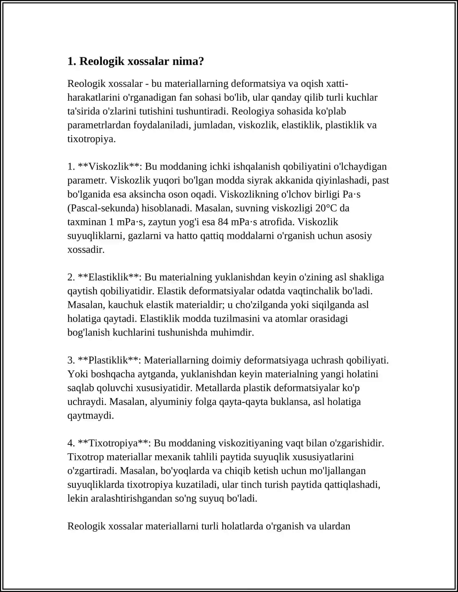 QONNING REOLOGIK XOSSALARI VA UNGA TA'SIR QILUVCHI OMILLAR 3