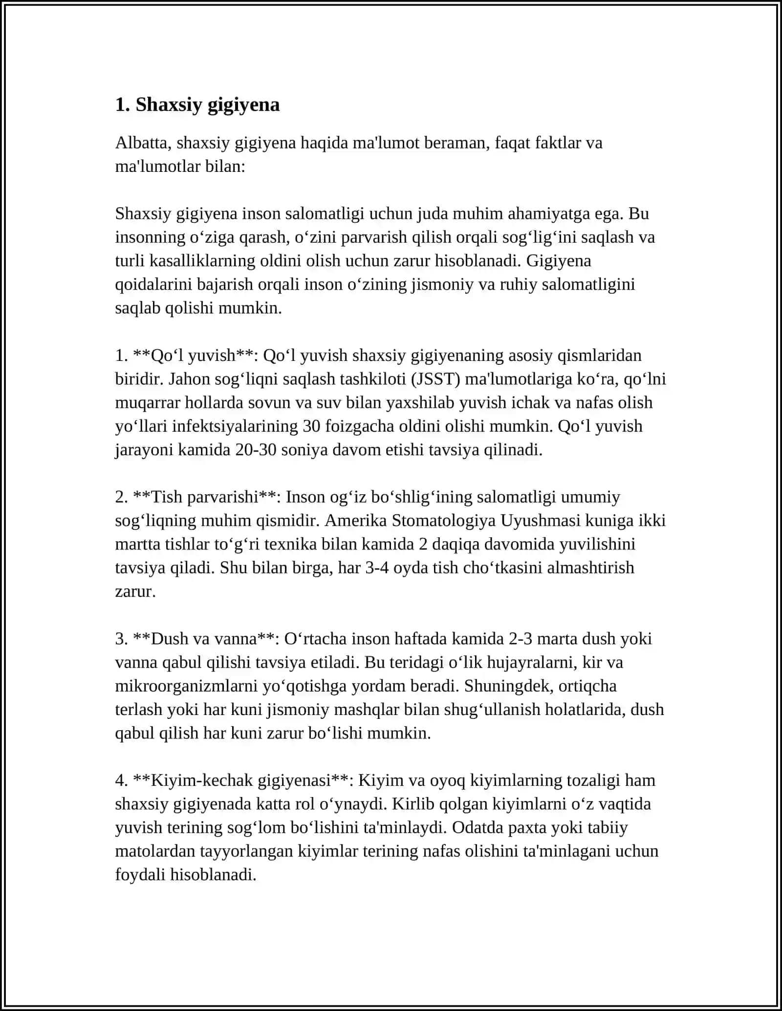 SINO TIBBIYOT TEXNIKUMI MUSTAQIL ISH 3