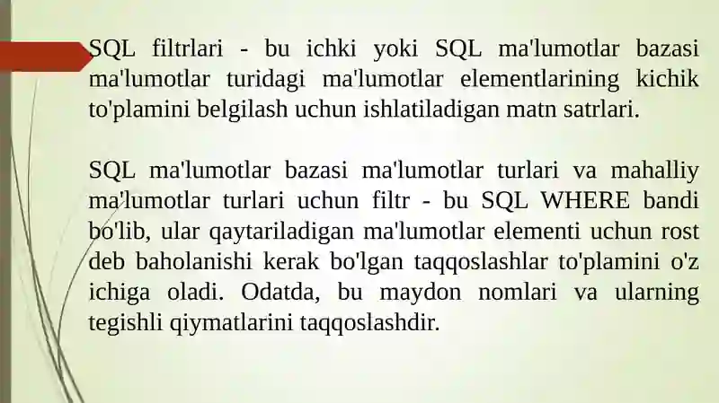 SQL ma'lumotlar bazasi 3