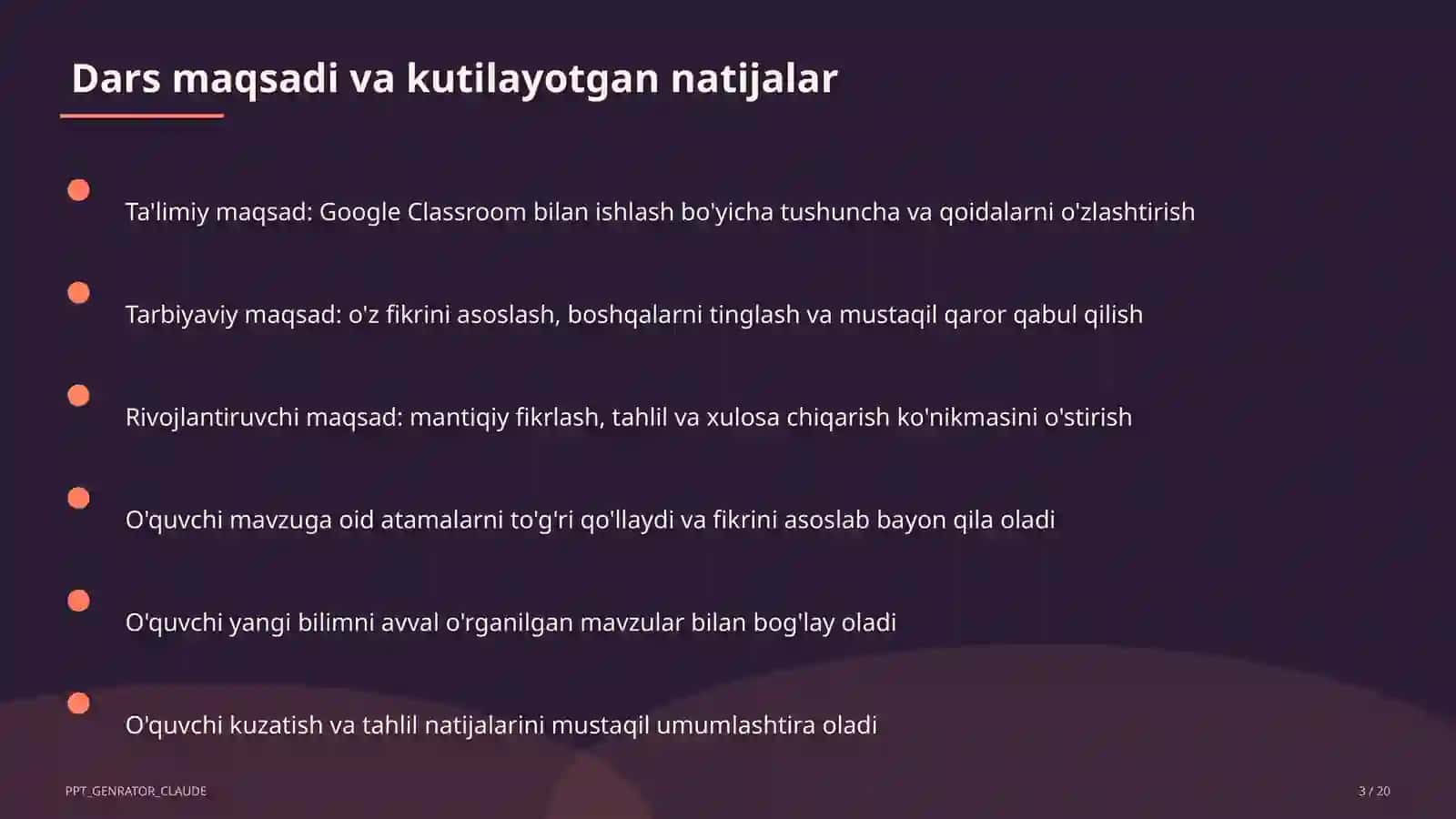 Google Classroom bilan ishlash 3