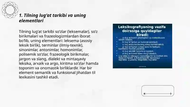 Tilning lug'at tarkibi 3