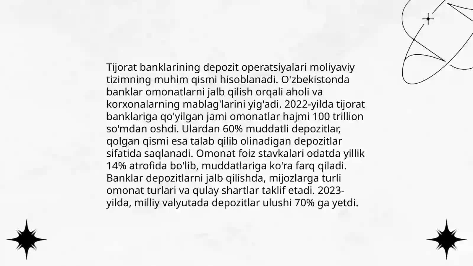 Tijorat banklarining depozit va nodepozit operatsiyalarining tavsifi 3