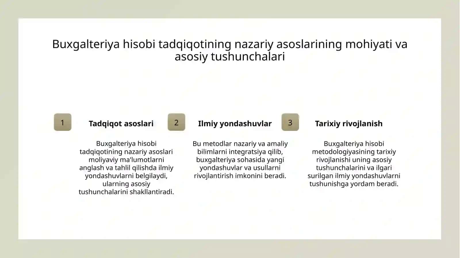 Buxgalteriya hisobi tadqiqot usullari 3