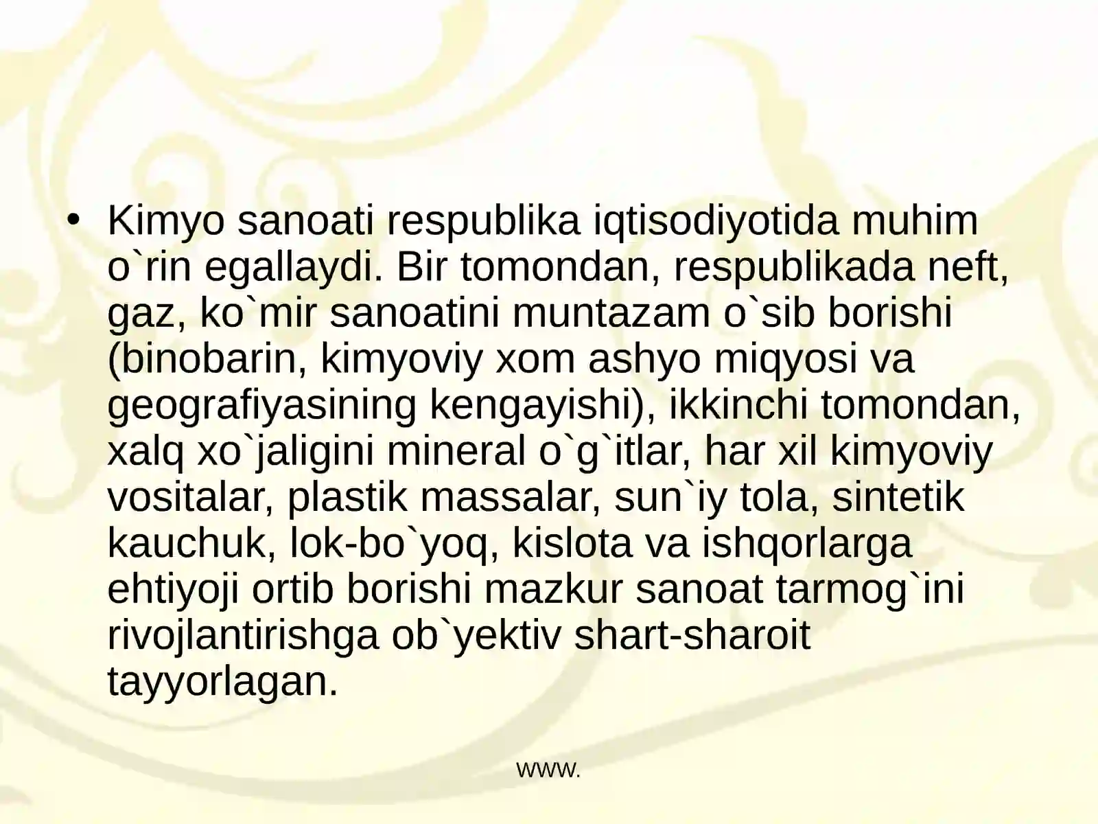 O`zbekistonning kimyo sanoati 3