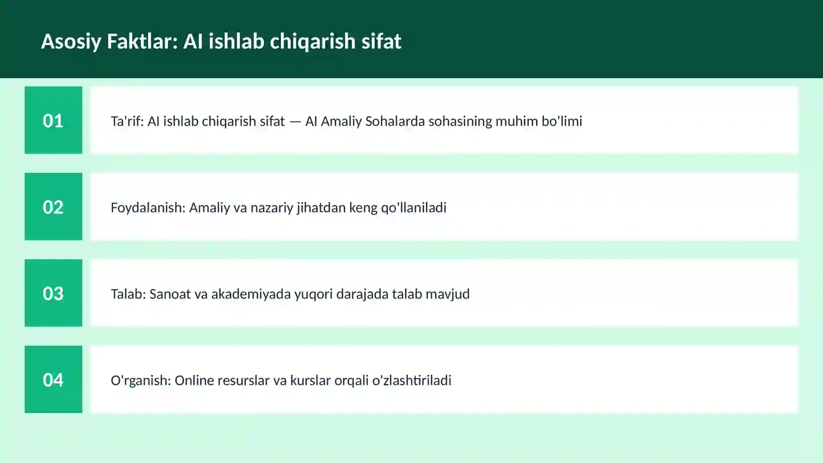 AI ishlab chiqarish sifat 3