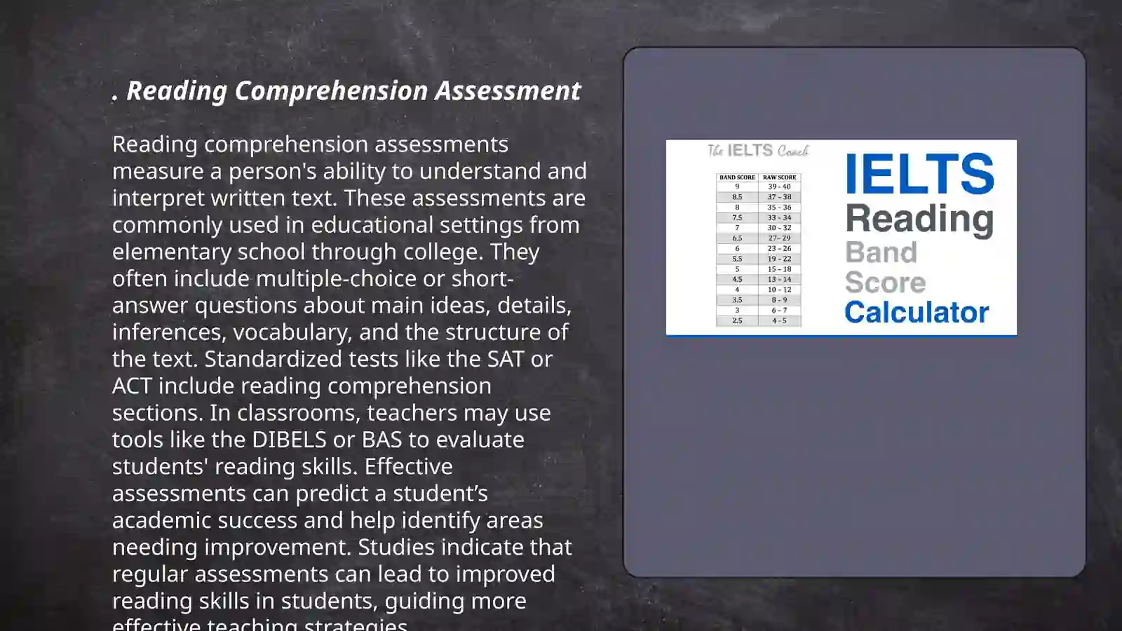 Assessing reading 3