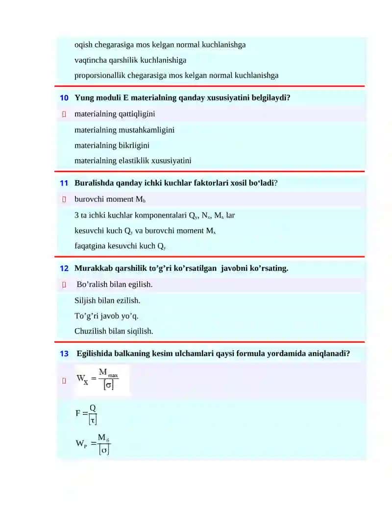 Balkaning ko‘ndalang kesimi to‘g‘ri to‘rtburchakli 3