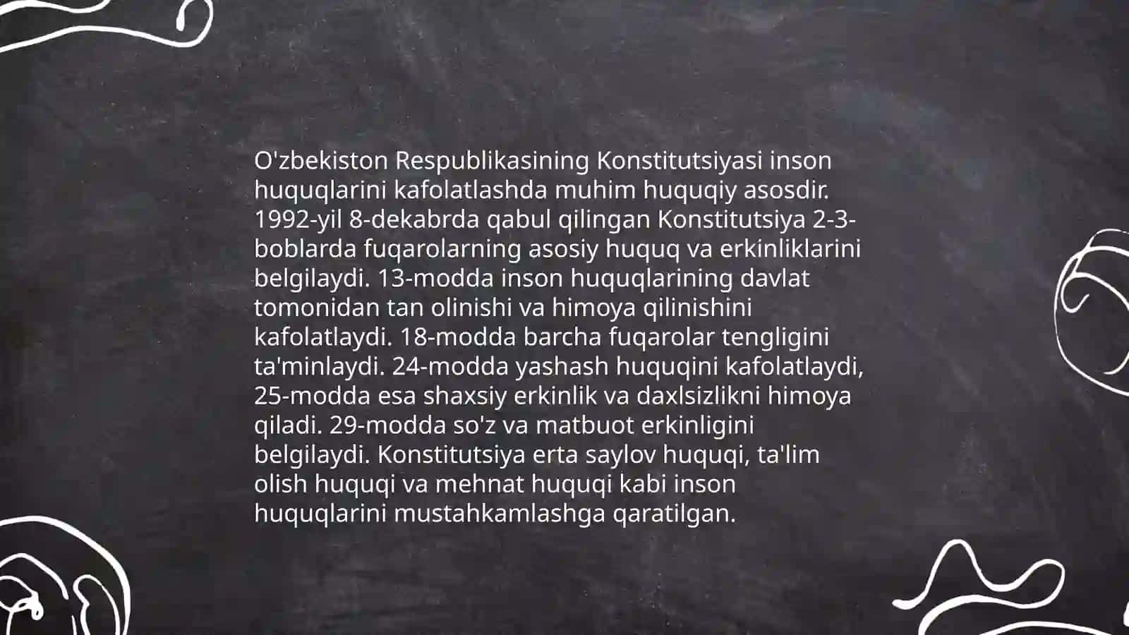 O'zbekistonda inson huquqlari va erkinliklari kafolatining yaratilishi 3