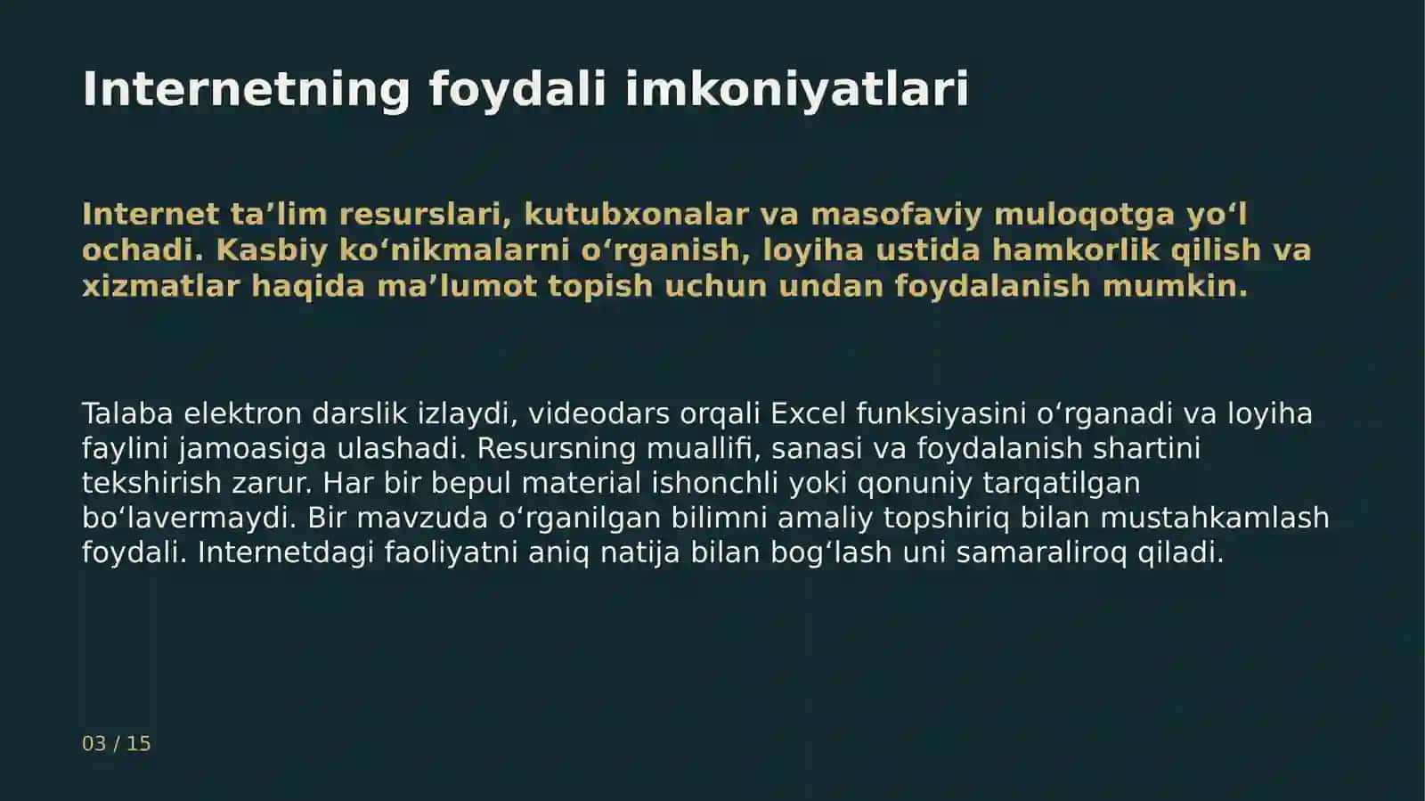 Internet va ijtimoiy tarmoqlardan oqilona foydalanish 3