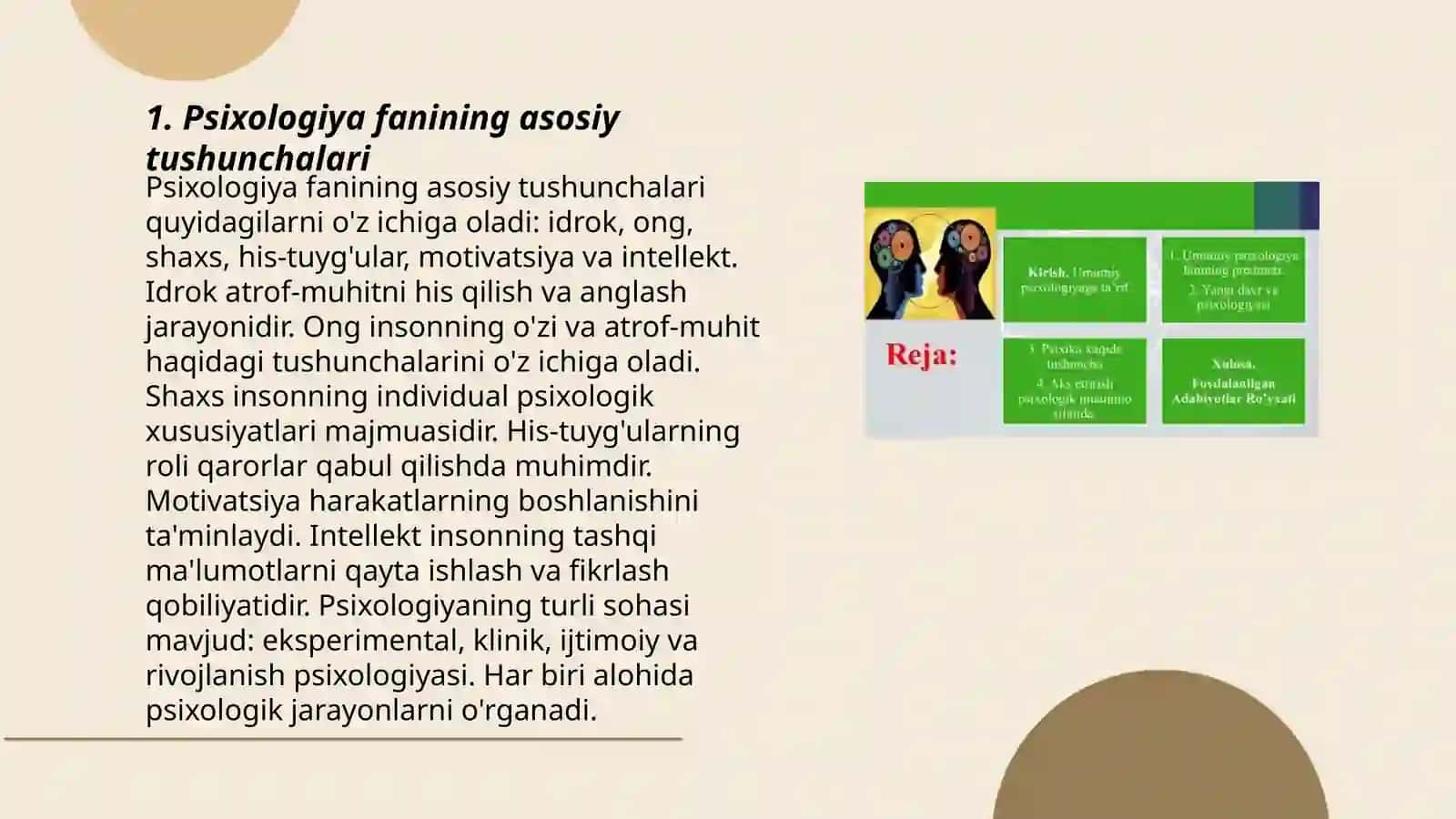 Psixologiya fanining predmeti vazifalari va maqsadi 3