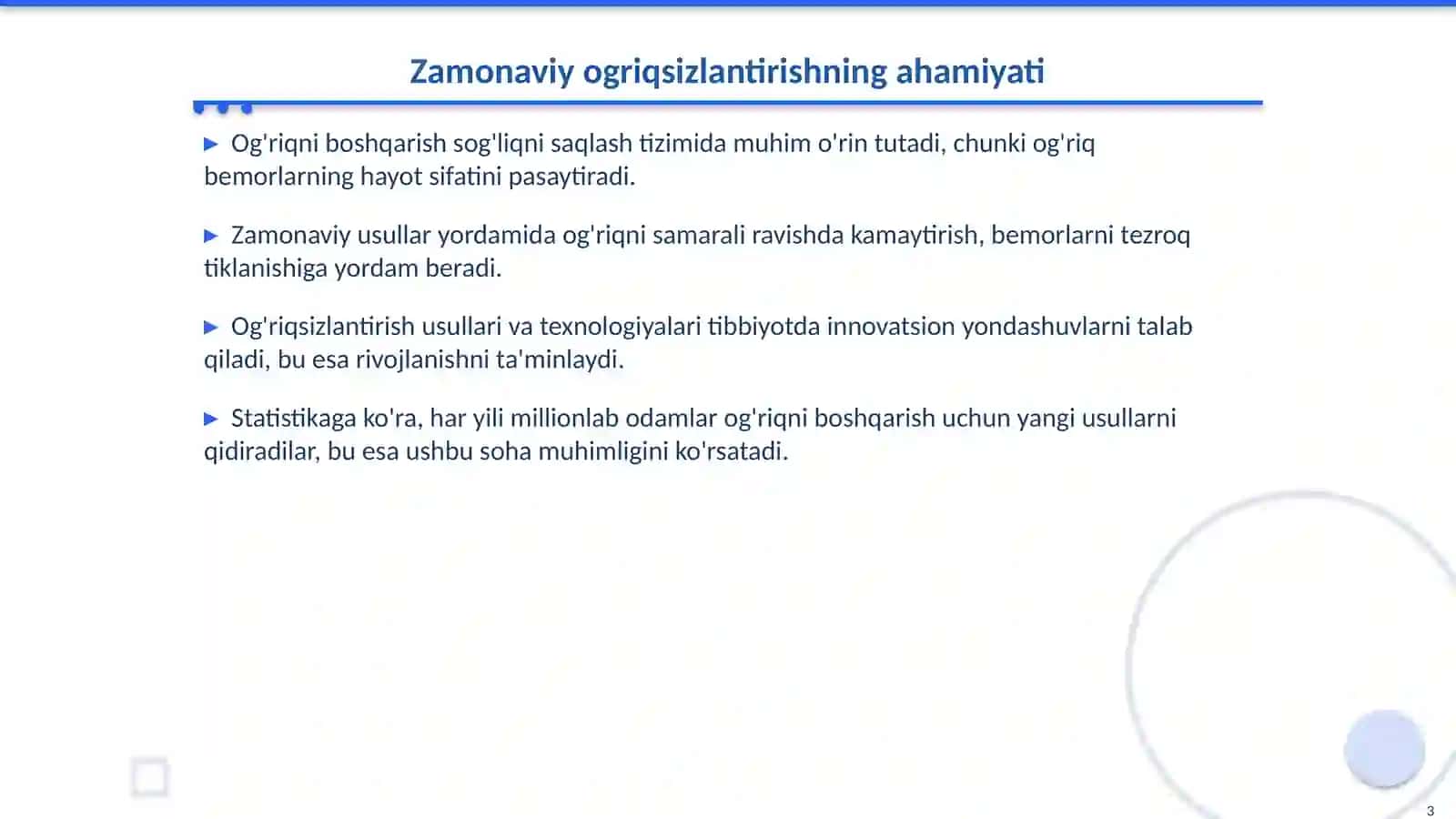 Zamonaviy Ogriqsizlantirish Usullari 3