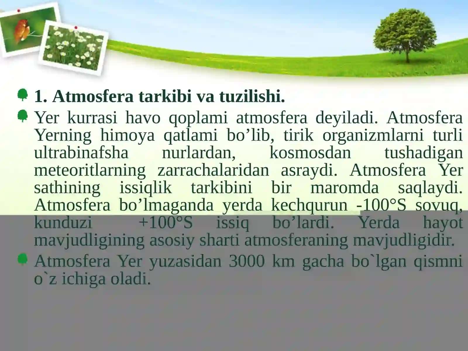 Аtmоsfеrаning Tаrkibi, Tuzylishi va Ahаmiyаti 3