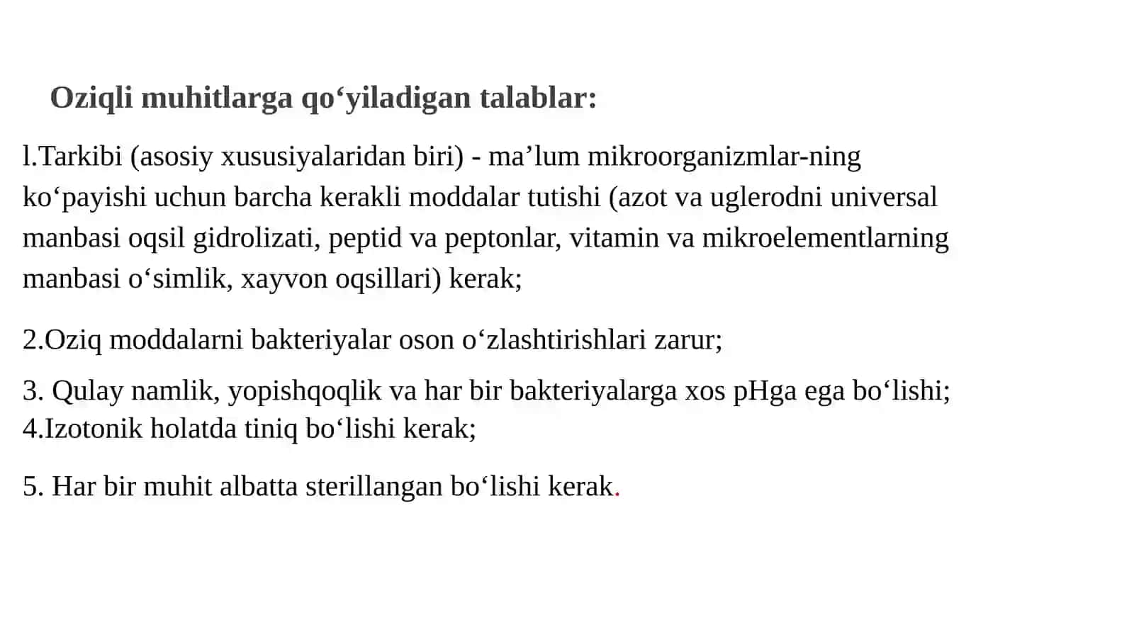 Oziqli muhitlar 3