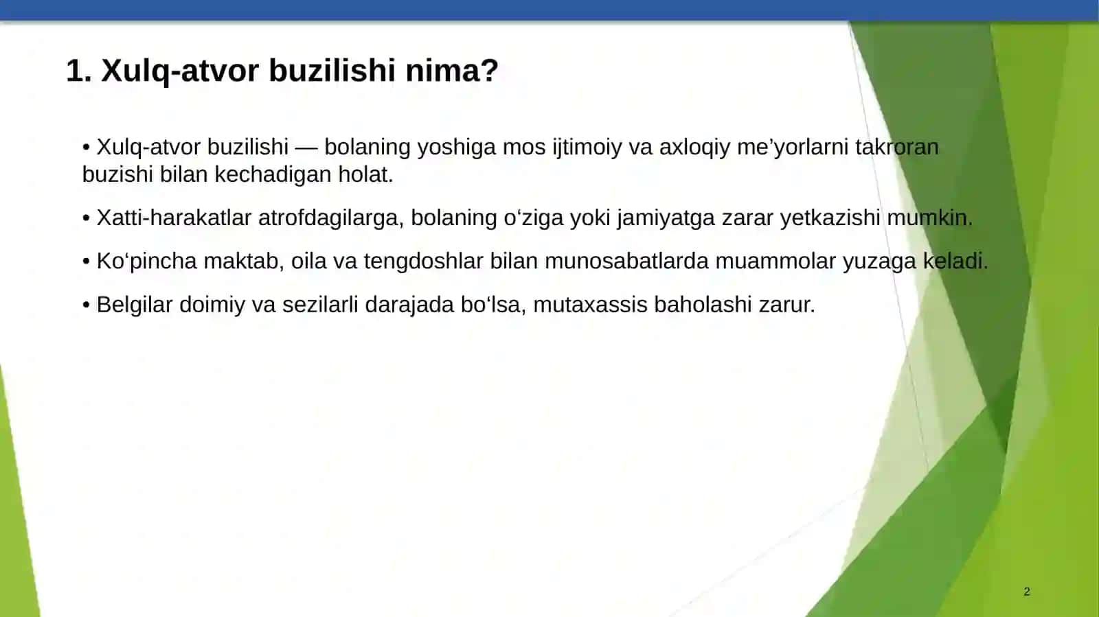 Bolalar va o‘smirlarda xulq-atvor buzilishlari 3