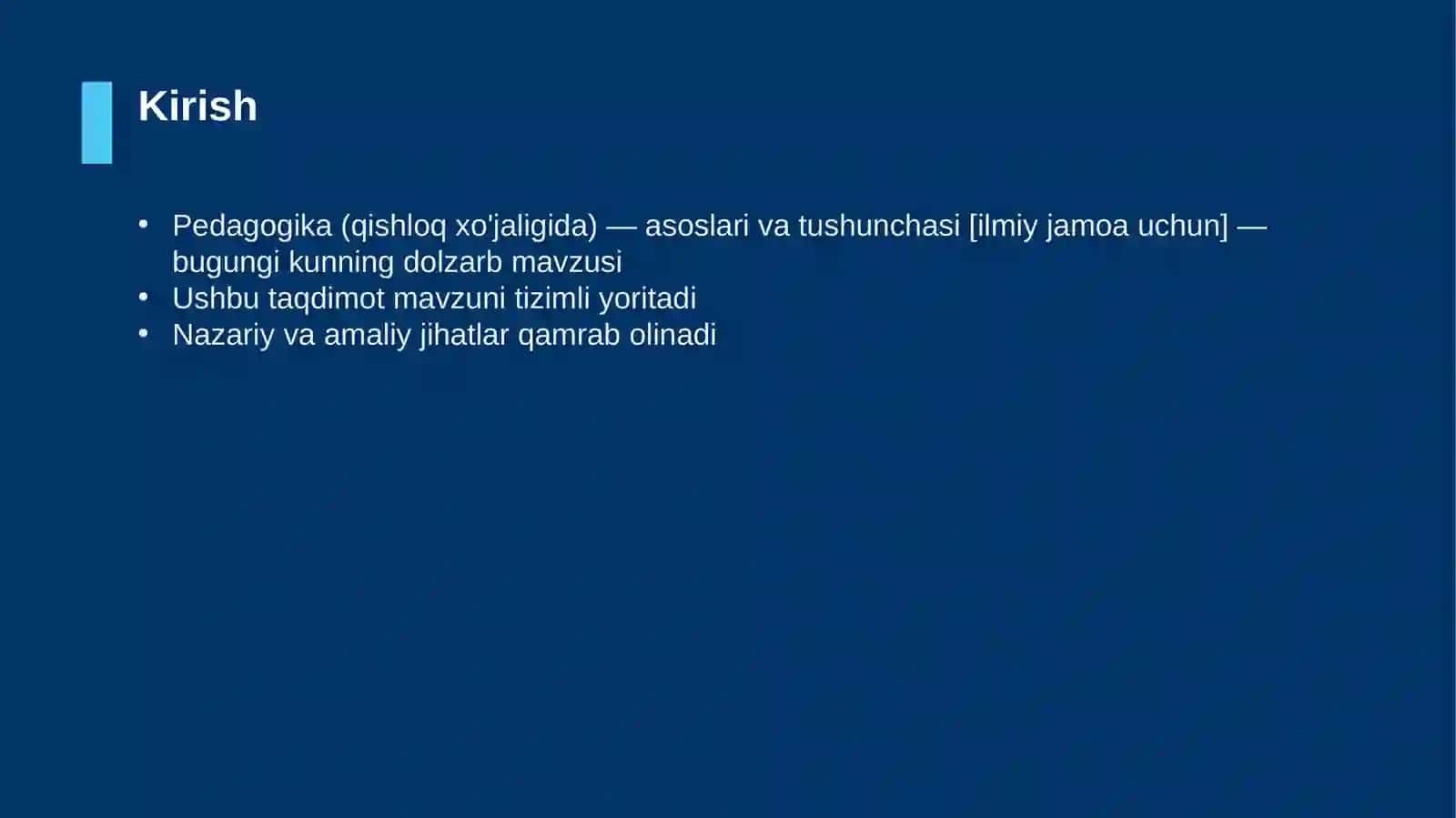 Pedagogika (qishloq xo'jaligida) — asoslari va tushunchasi [ilmiy jamoa uchun] 3
