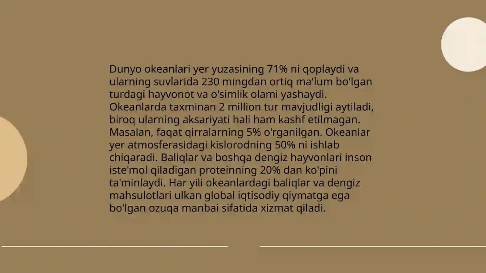 Dunyo okeani va dengizlarning organizmlari va biologik tuzilish qonunlari 3