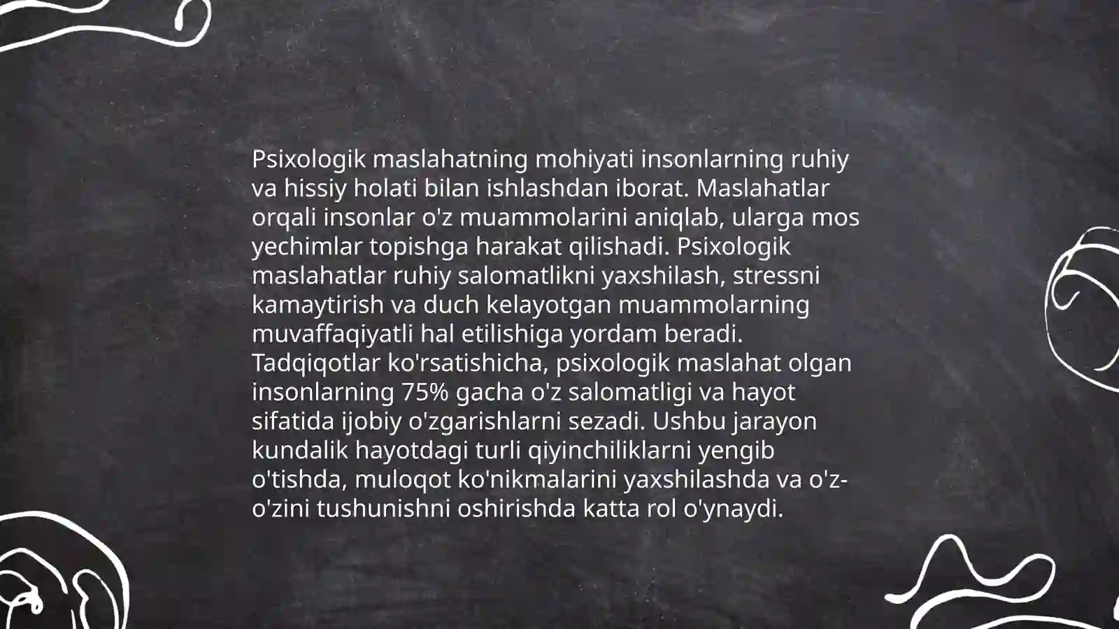 Psixologik maslahat fanining predmeti maqsadi va vazifalari mavzusiga oid 15 ta test savollari 3