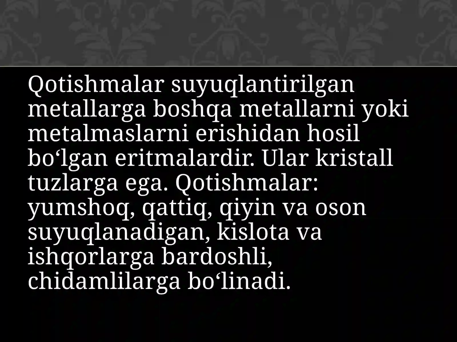 qotishmalar 3