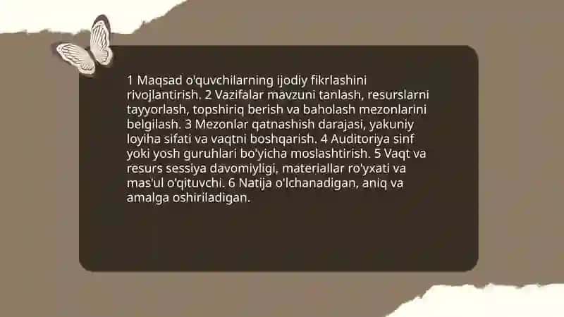 Darsdan tashqari mashgulotlarni otkazish senariylari bilan tanishish 3