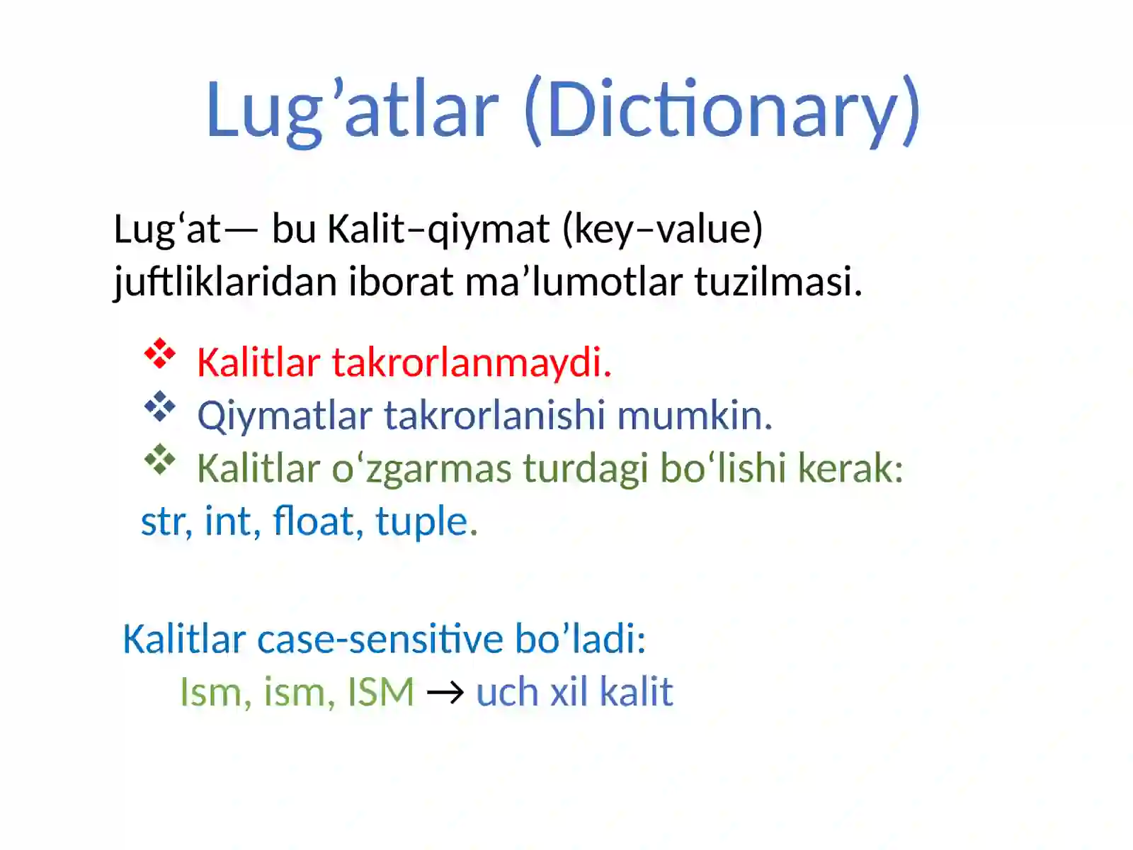 Lug’atlsr bilan ishlash 3