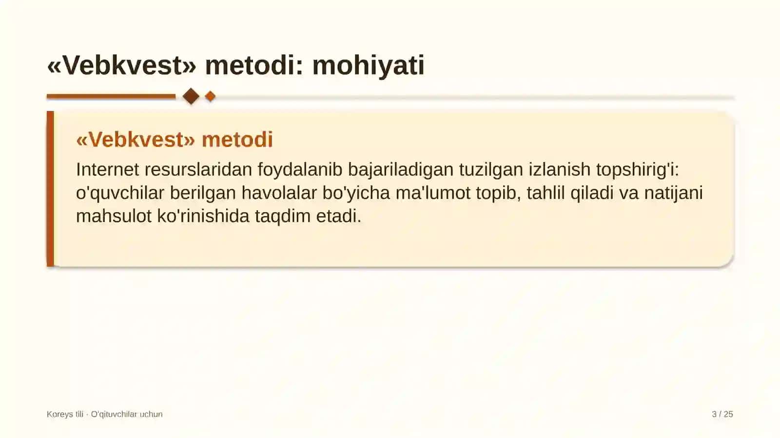 koreys tili darslarida vebkvest metodidan foydalanish 9108 3