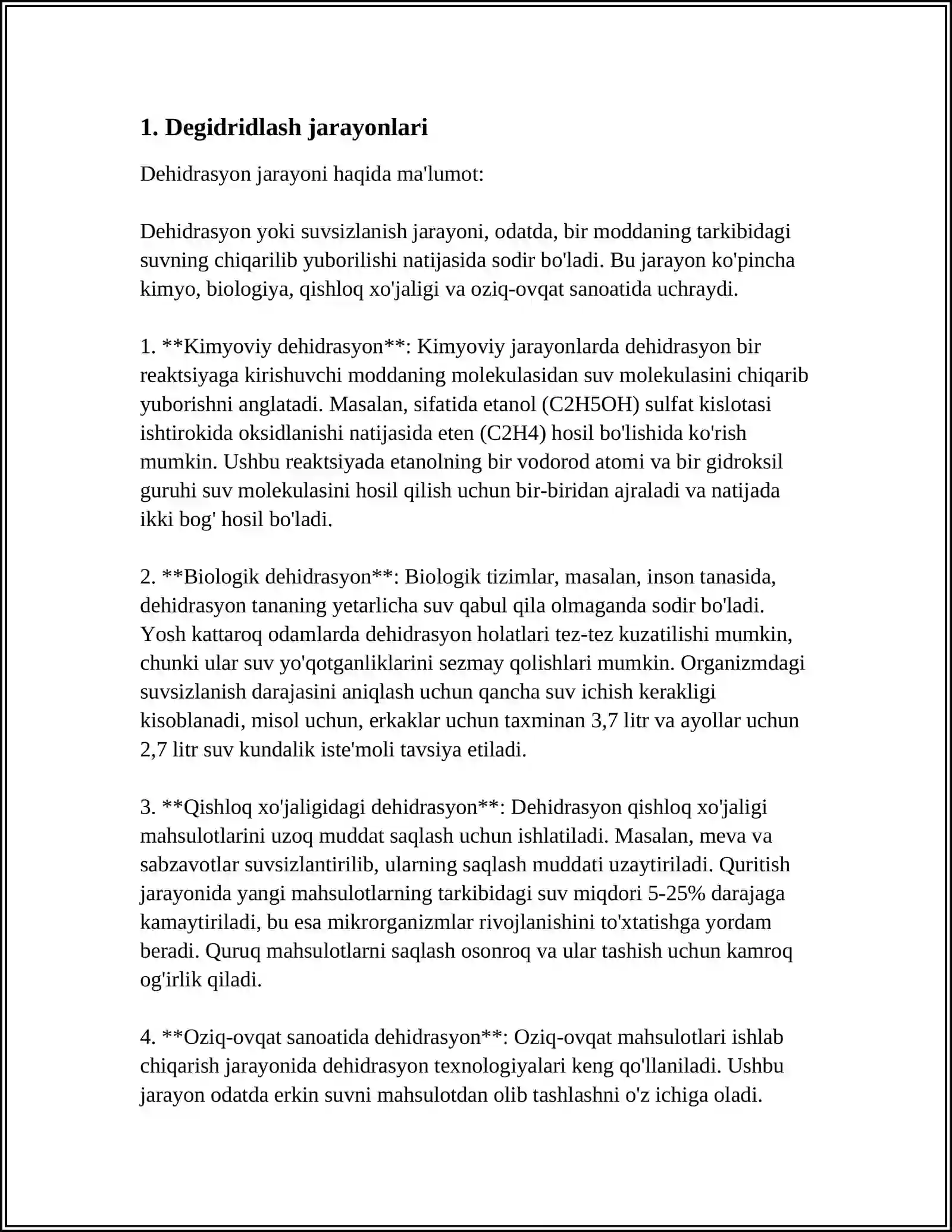 NEFT VA TABBIY GAZ XOMASHYOLARNING QAYTA ISHLASHDA DEGIDRIDLASH, GIDRIDLASH, ALKINLASH, SIKLIZATSIYA, IZOMERLASH, NITROLASH, SULFOLASH, OKSIDLASH JARAYONI 3
