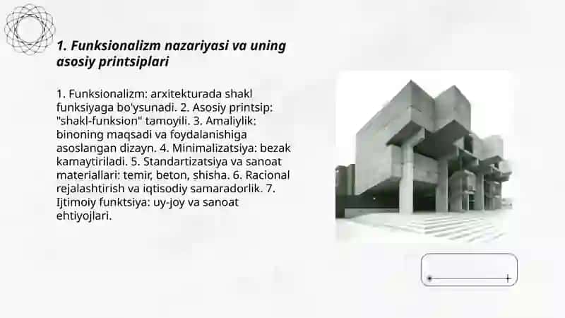 XX asr arxitekturasi: funksionalizm va konstruktivizm 3