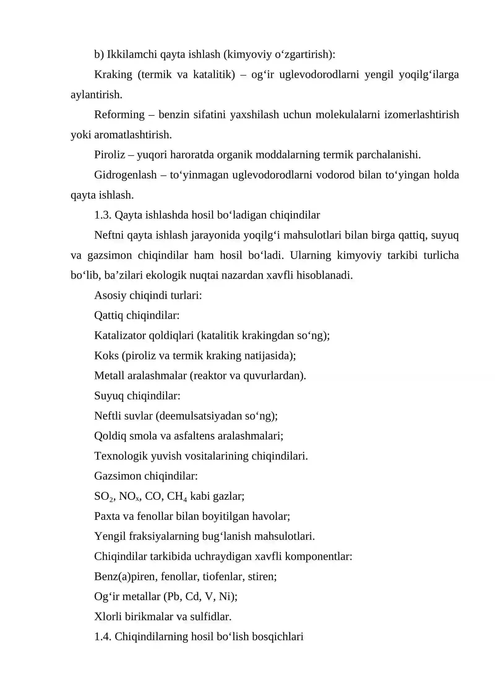 NEFT VA NEFT MAHSULOTLARI CHIQINDILARI ASOSIDAGI SINTEZLAR 3