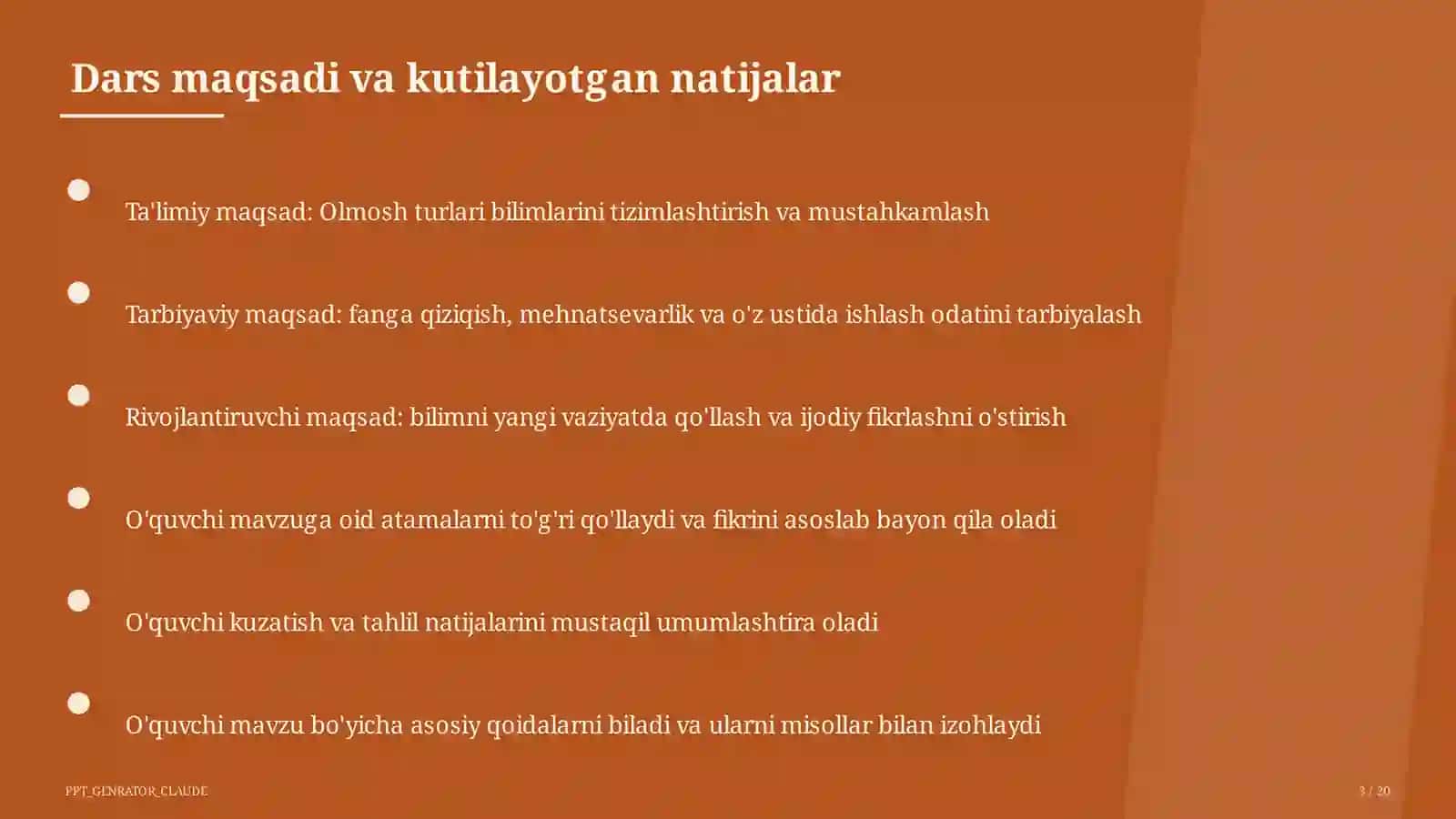 Olmosh turlari (6-sinf) 1