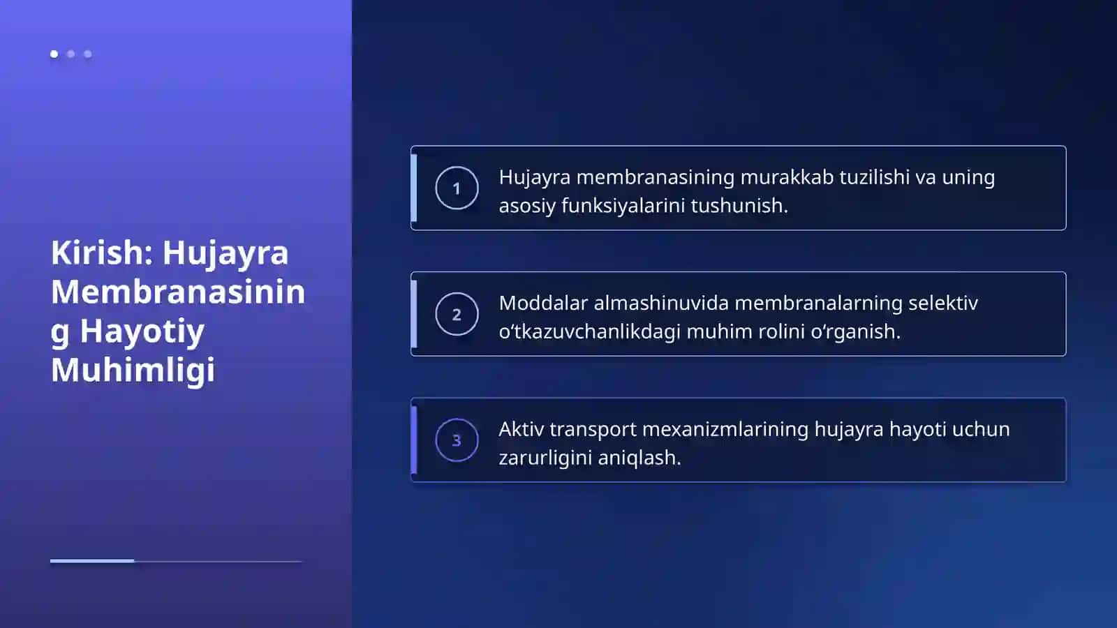 Hujayra membranasi orqali moddalarning oʻtishi. Aktiv transport 3