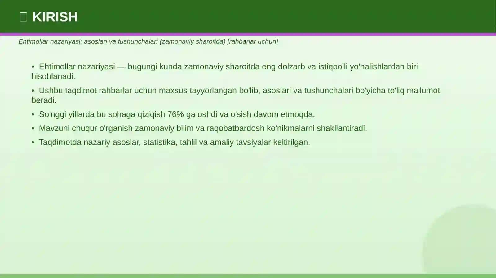 EHTIMOLLAR NAZARIYASI 3