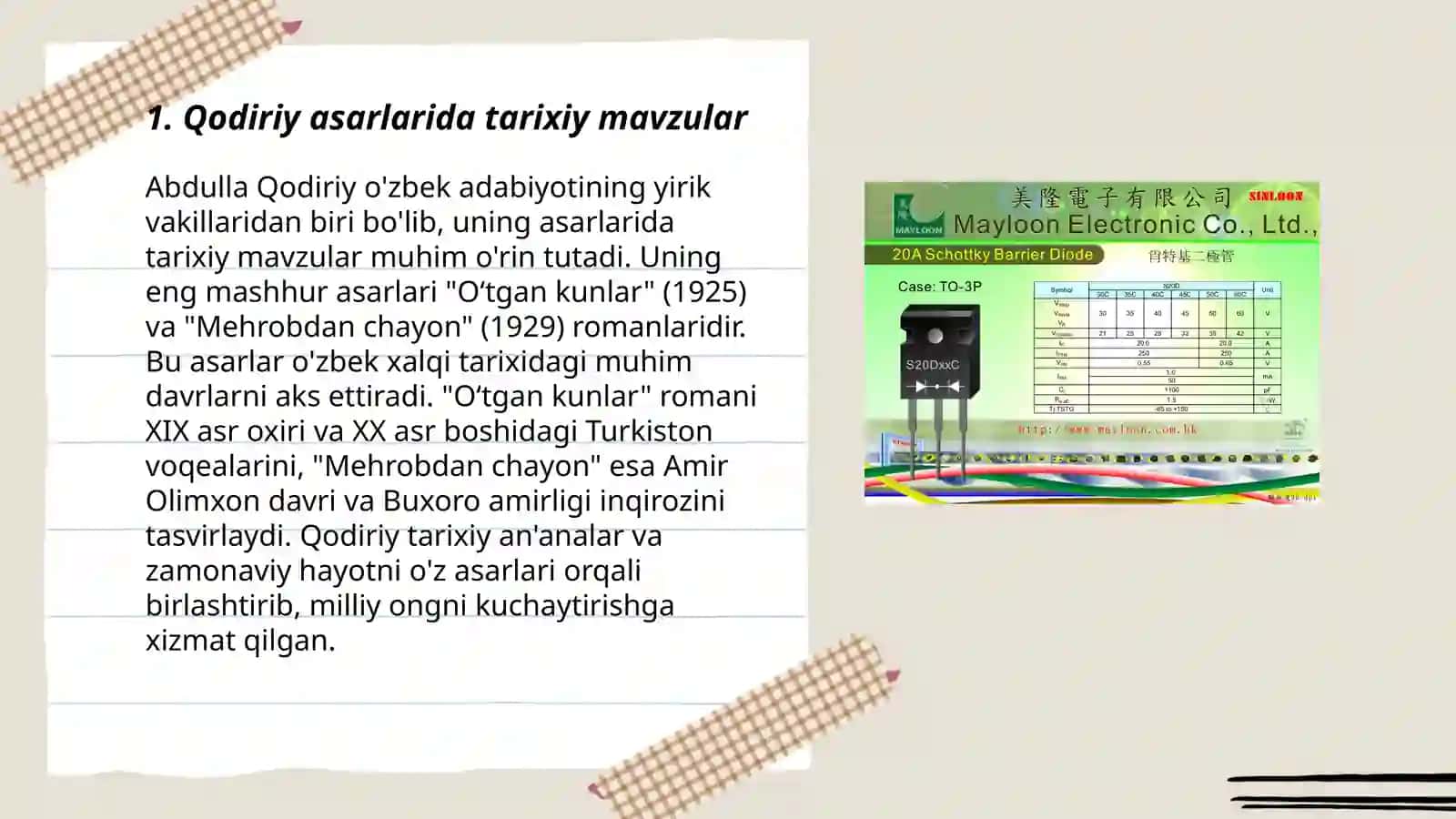 Oʻtkan kunlar ʼʼ romanini tahlil 3