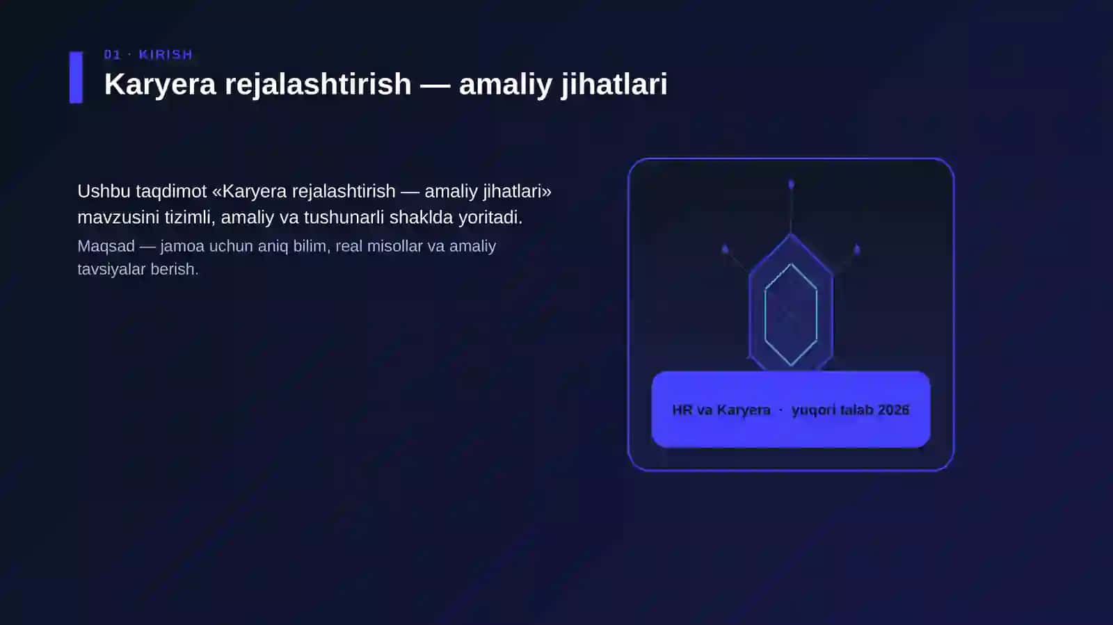 Karyera rejalashtirish — amaliy jihatlari 3