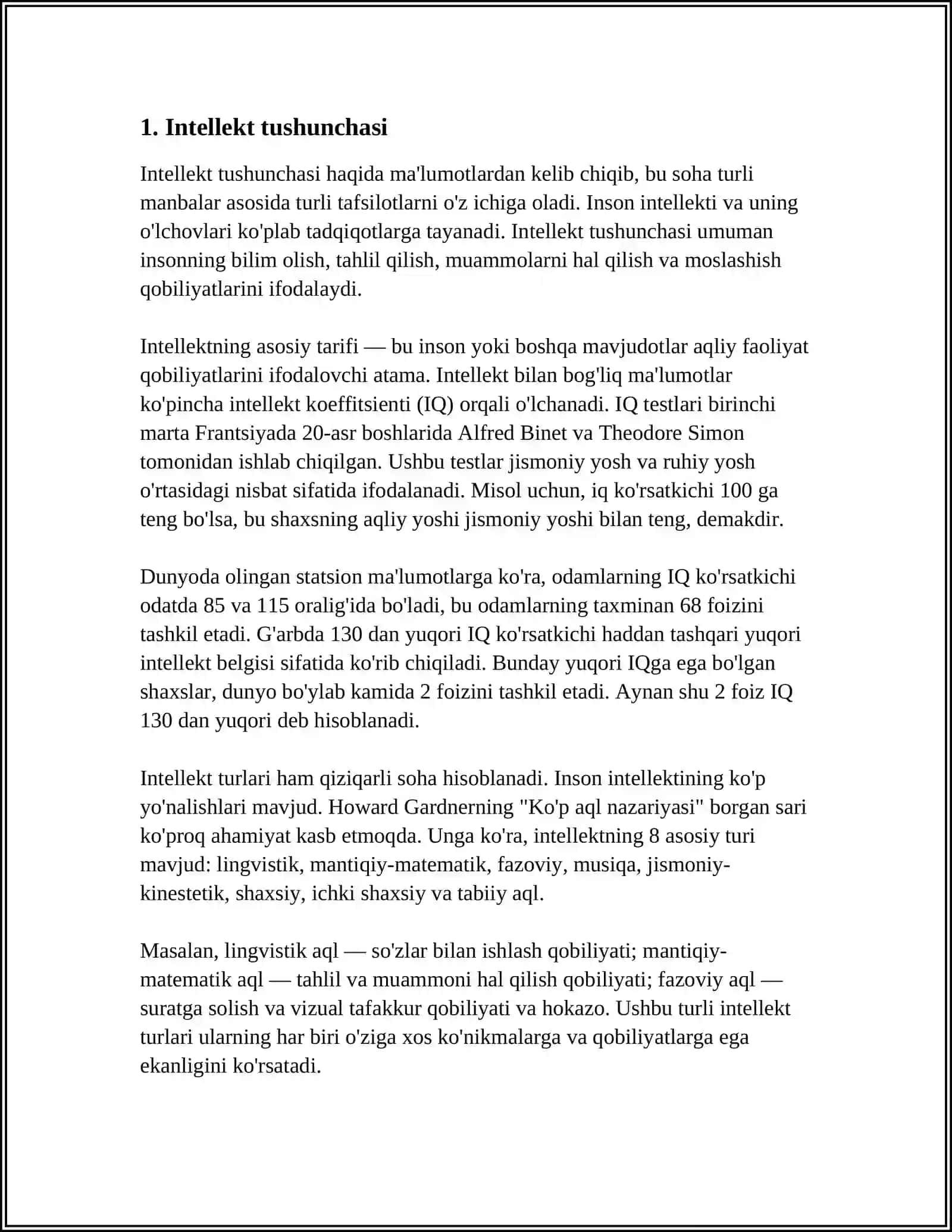 INTELLEKT VA KREATIVLIK NAZARIYALARI 3
