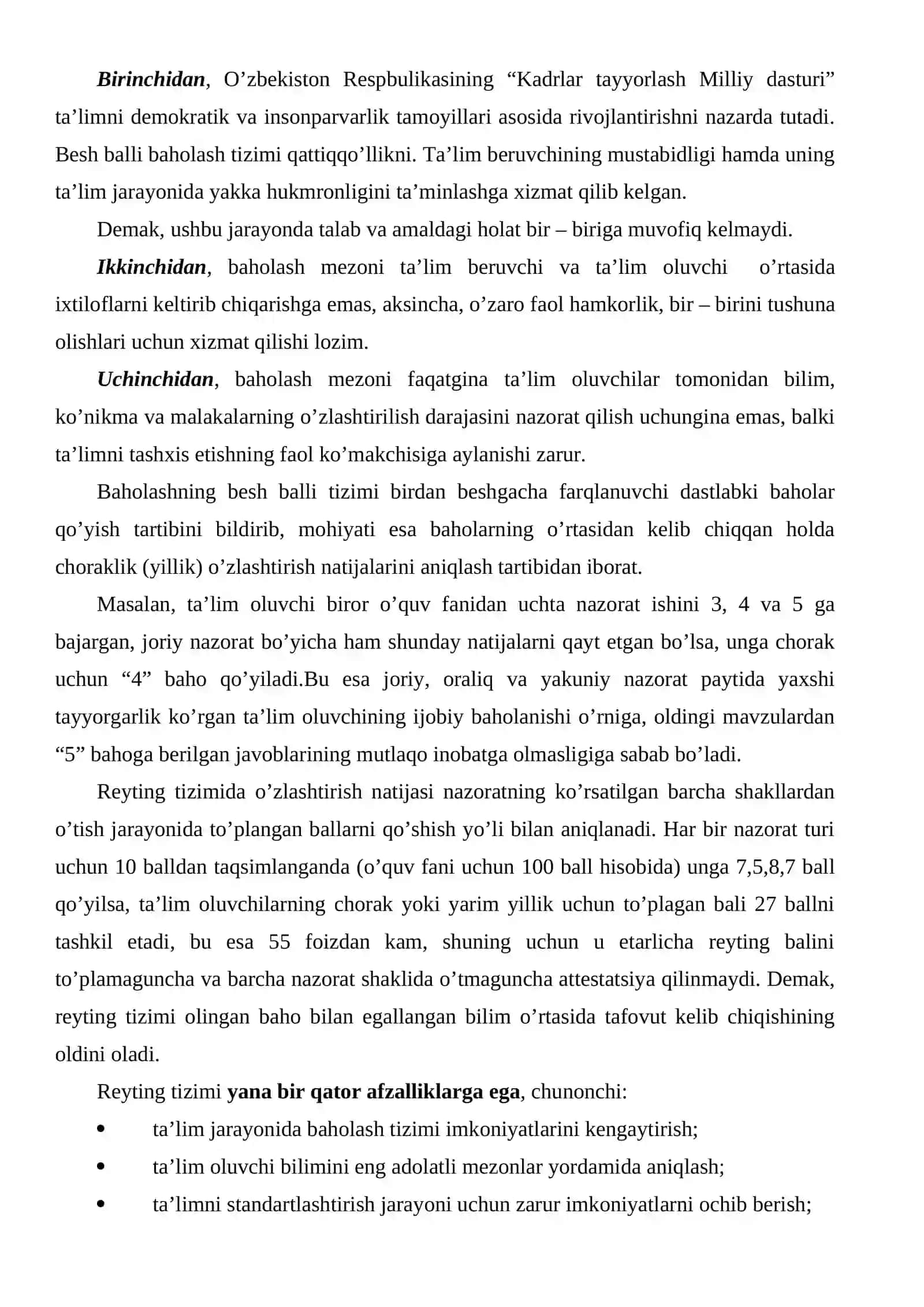 Ta’lim olganlikni nazorat qilish va tashxislash tamoyillari 3