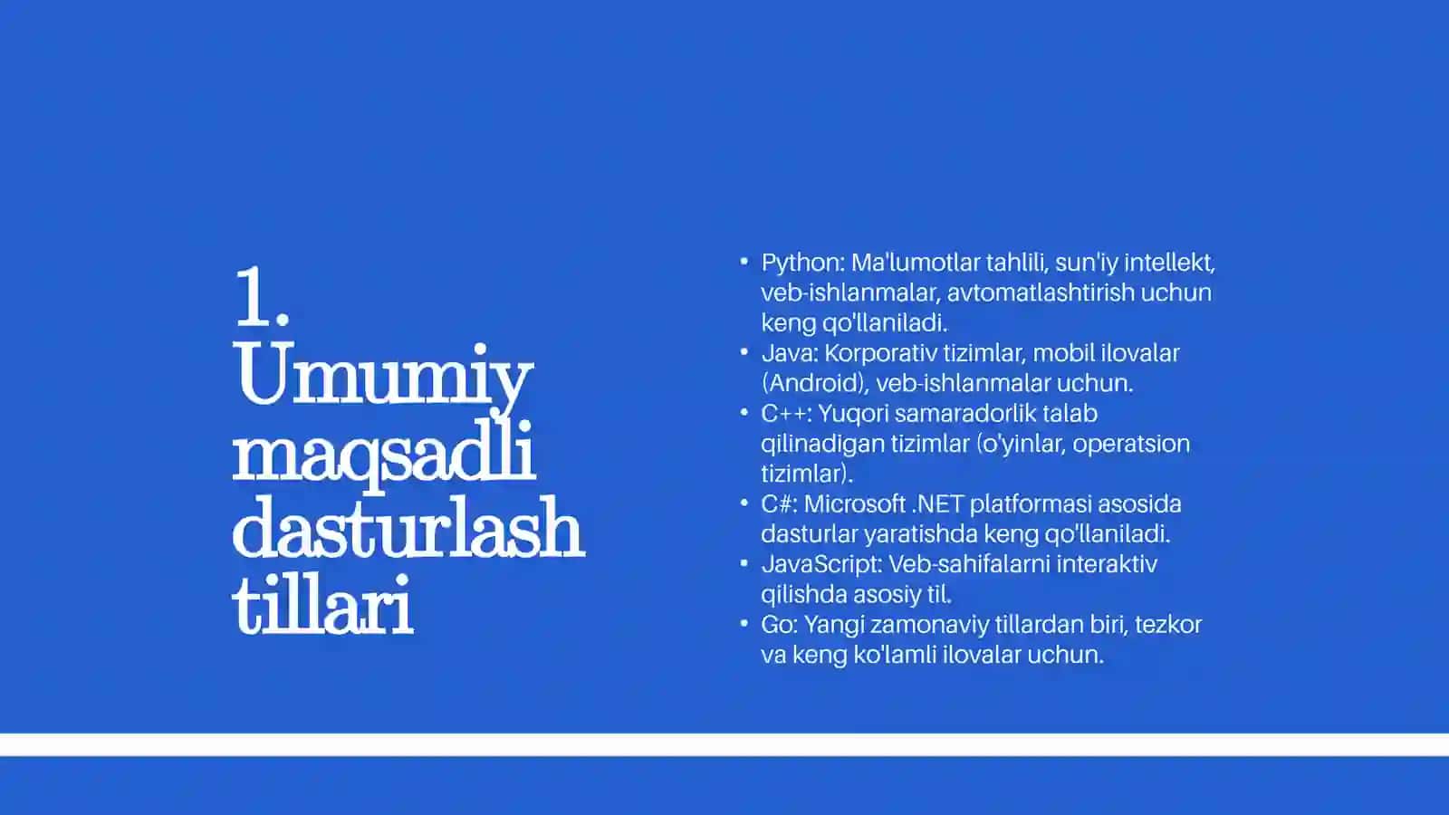 Zamonaviydasturlashtillari.Dasturlashmuhitlari 3